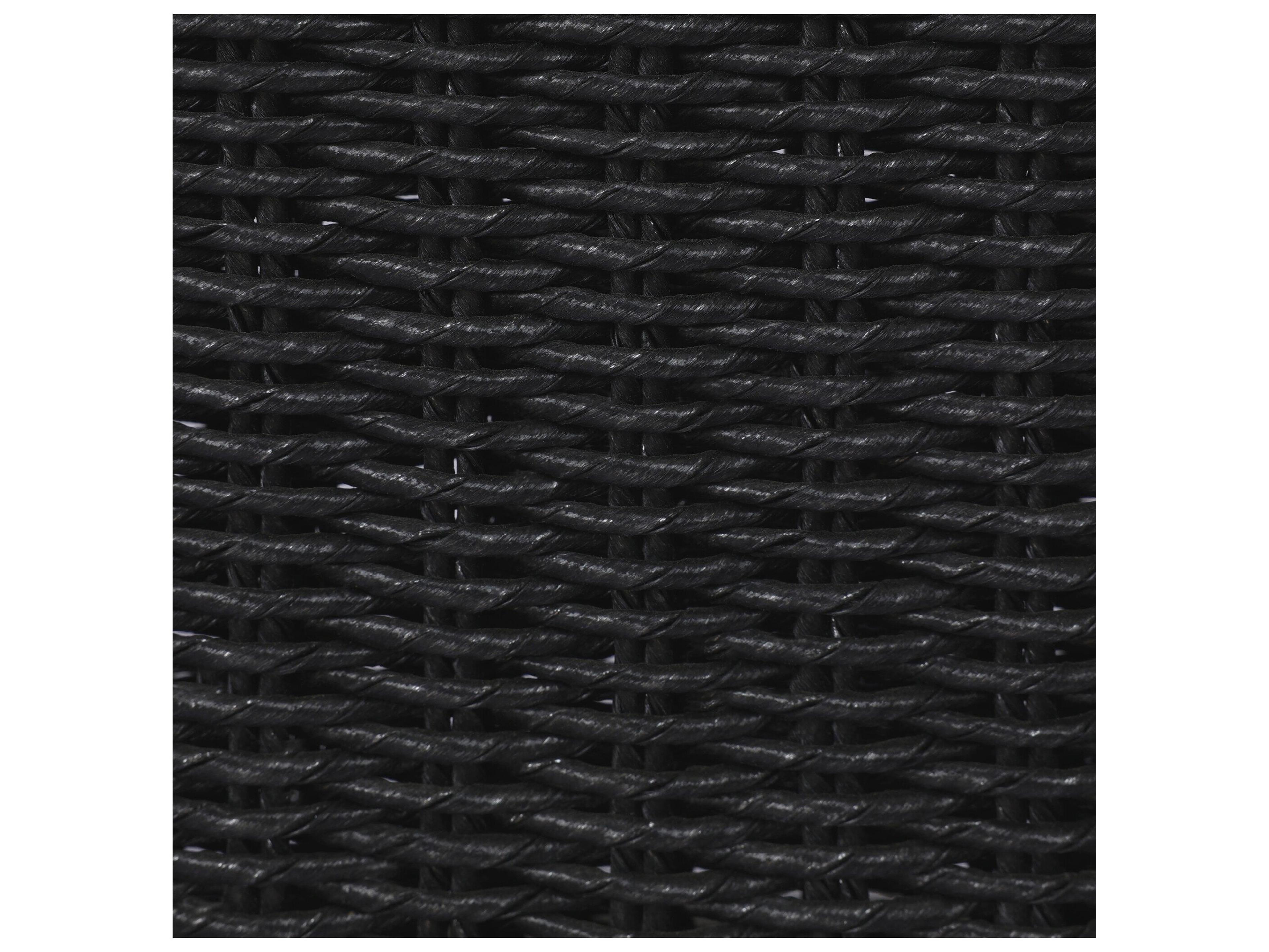 Four Hands Outdoor Garwood Santoro Teak Wicker Lounge Chair in Ellor Black