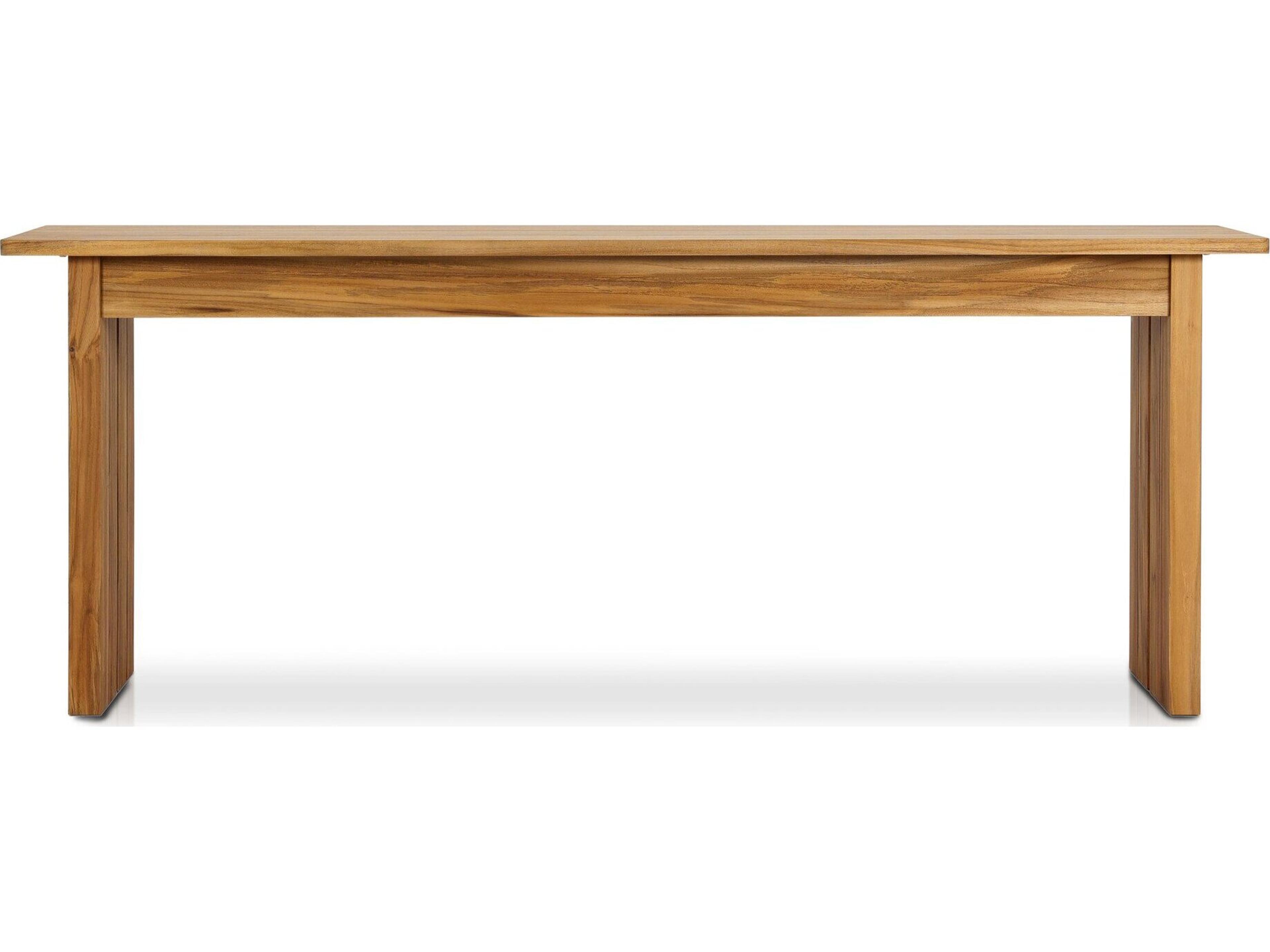 Four Hands Outdoor Duvall Chapman Natural Teak Rectangular Console Table