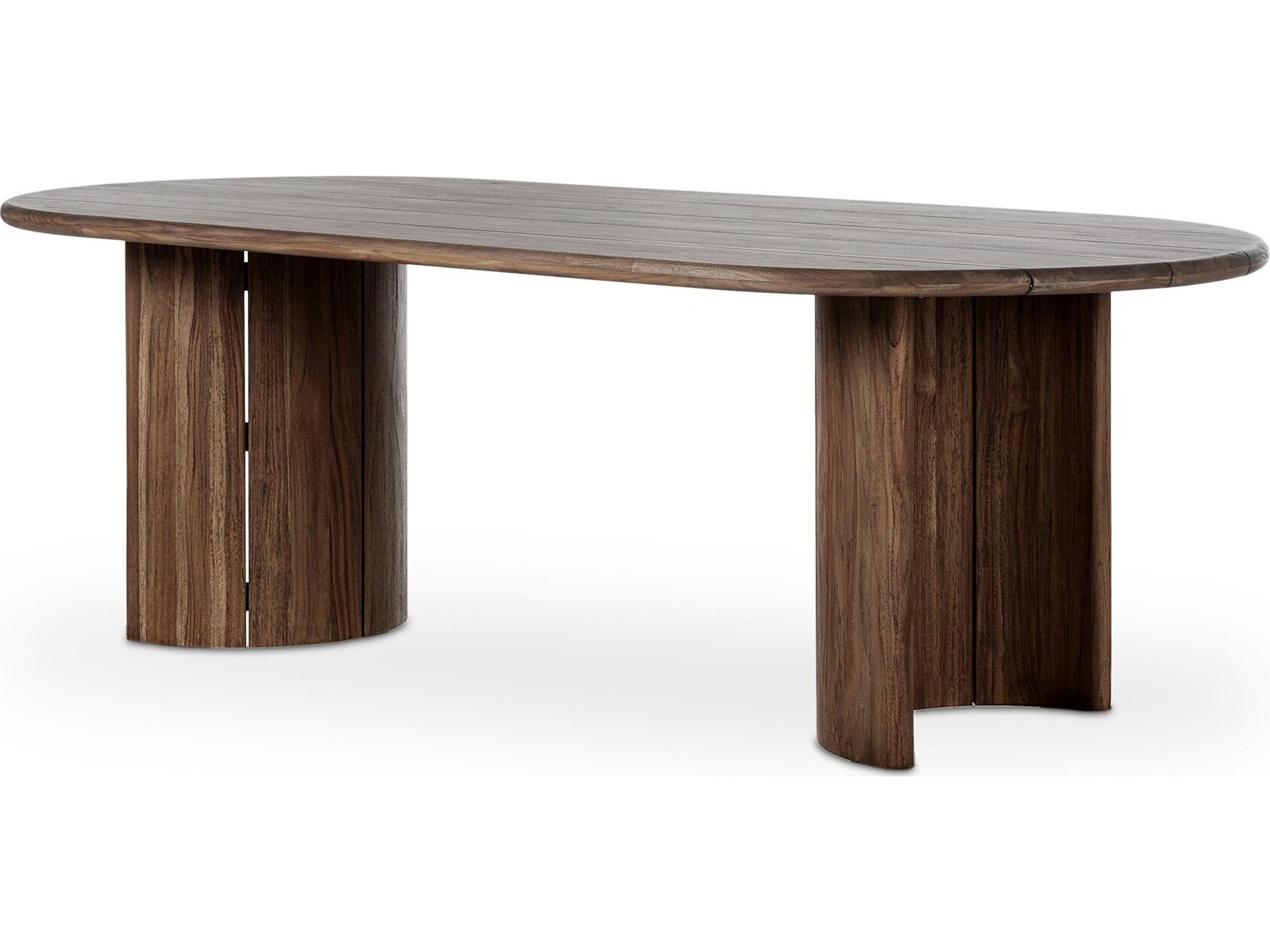 Duvall Paden Teak 94" x 42" Oval Dining Table