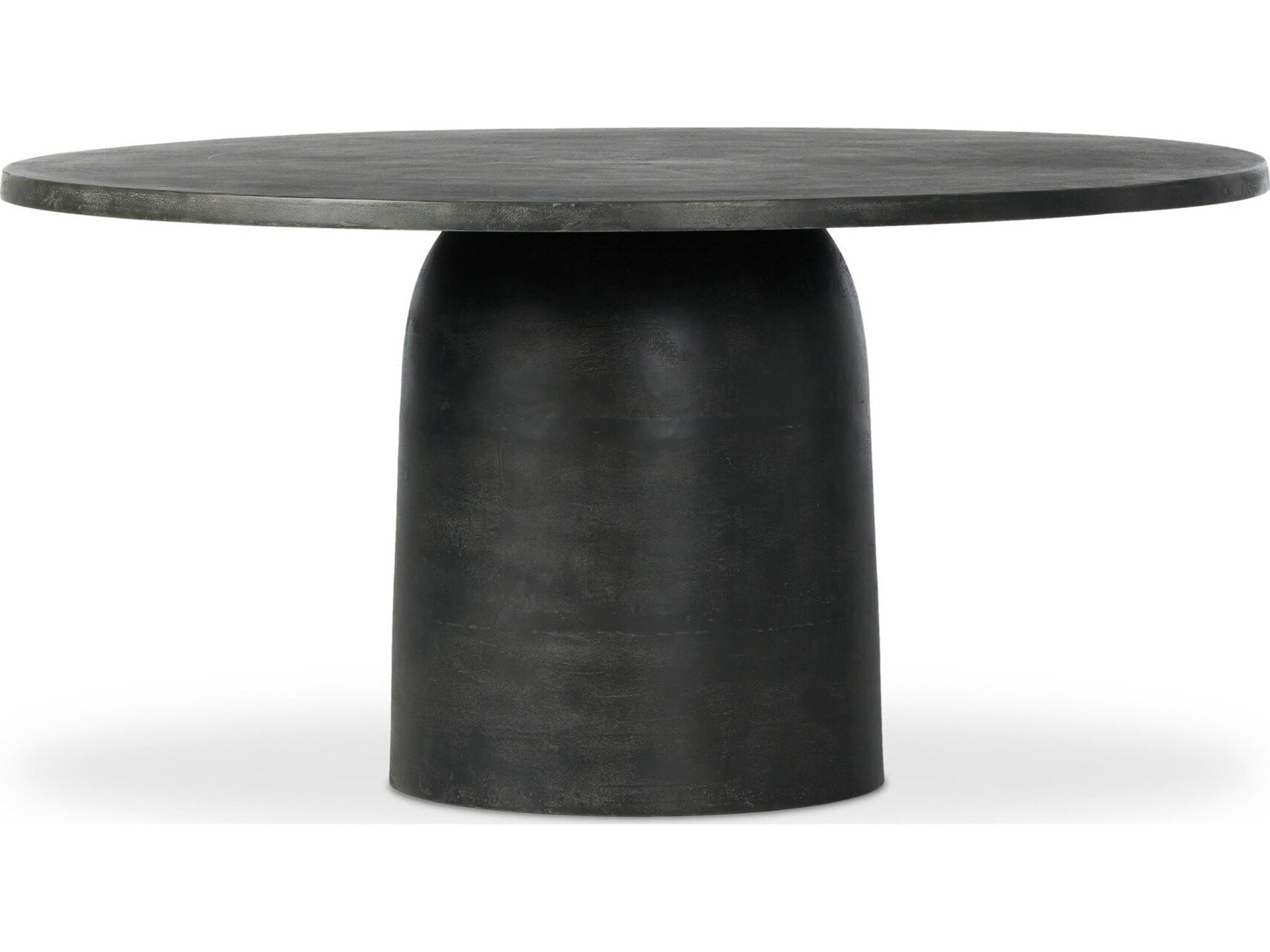 Luxecor Globetrotter Outdoor Basil Aged Grey Aluminum 60" Round Dining Table