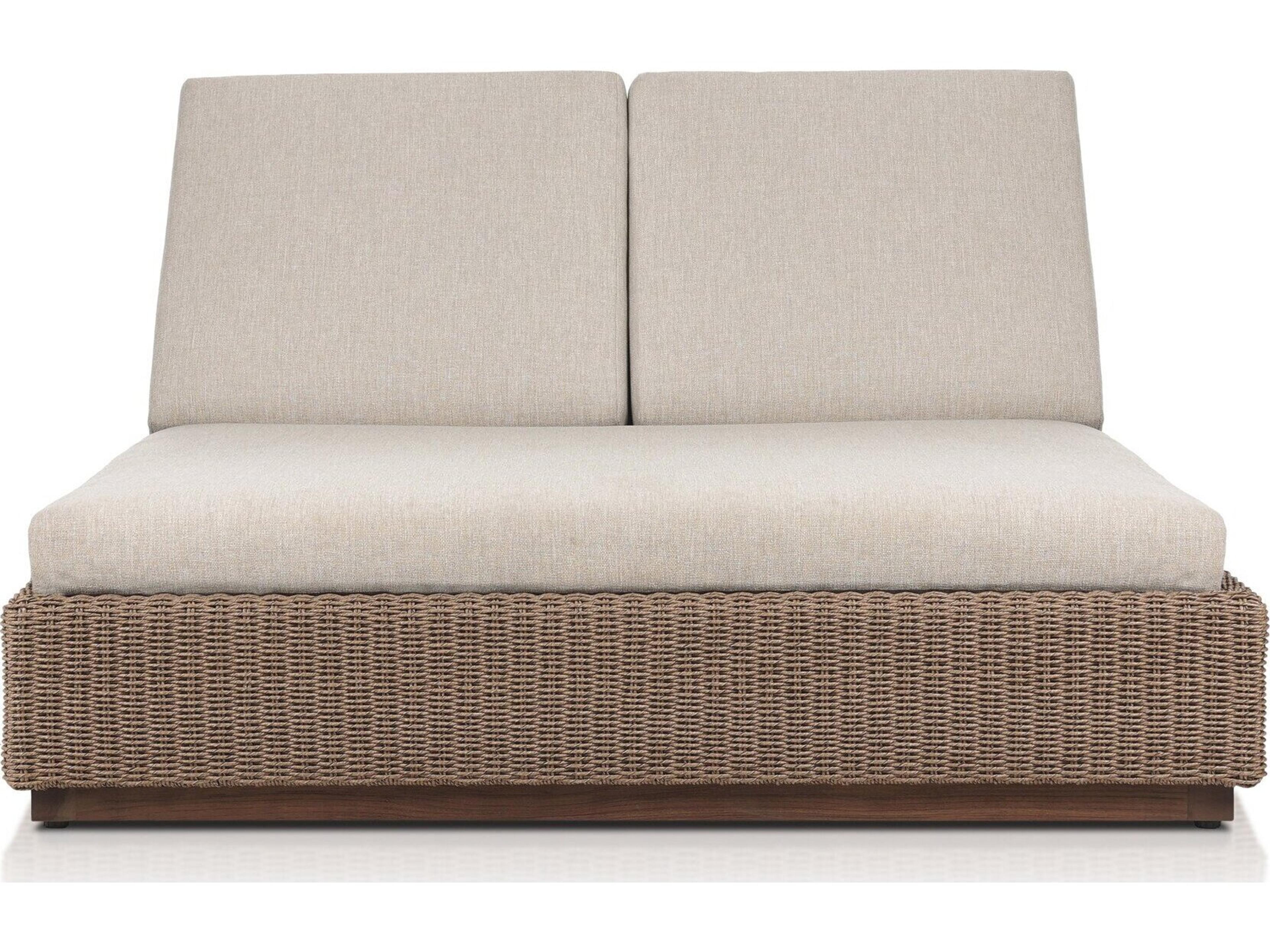 Four Hands Outdoor Solano Lorelei Double Chaise - Alessi Buff