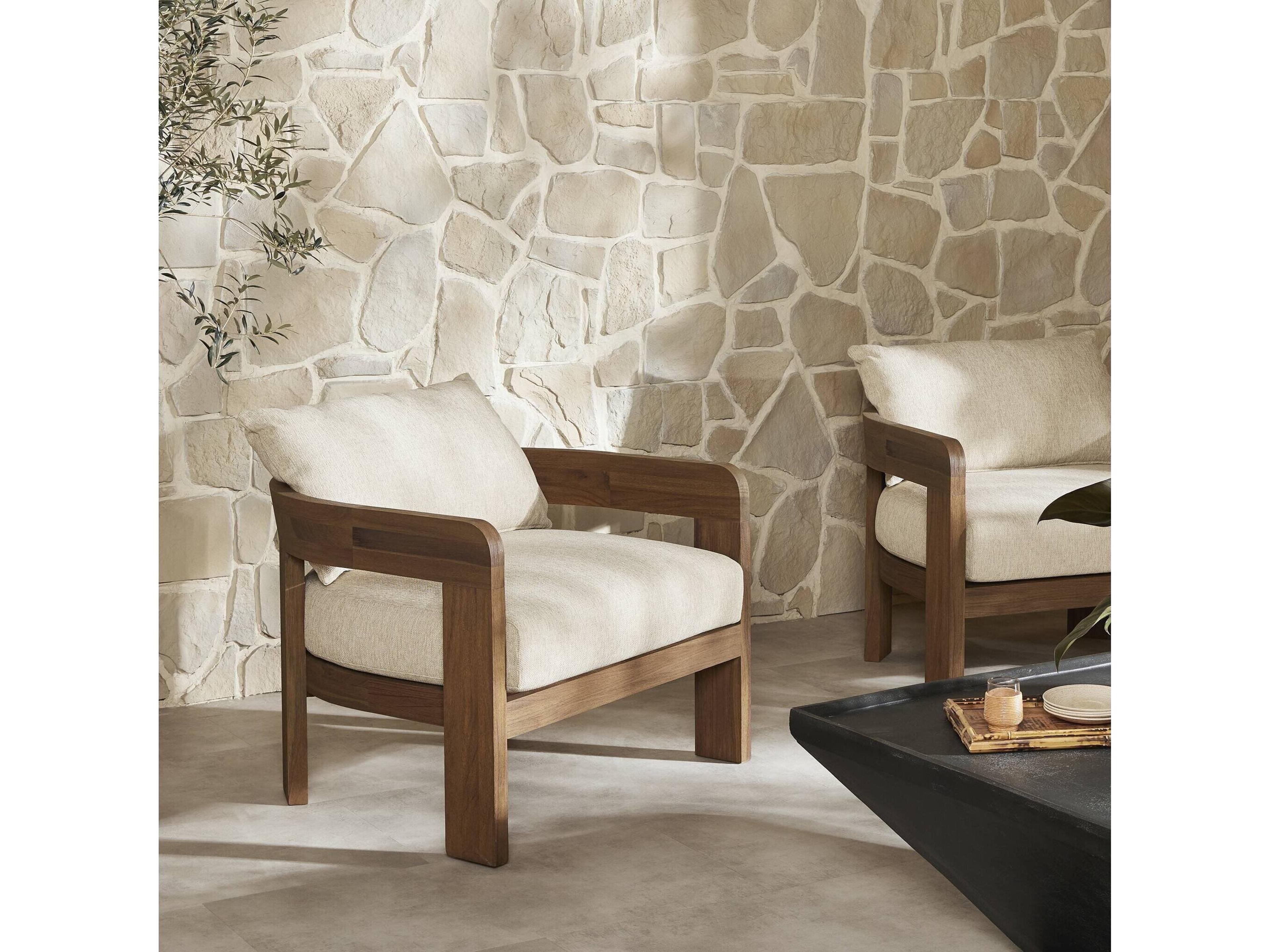 Luxecor Globetrotter Outdoor Teak Cushion Lounge Chair