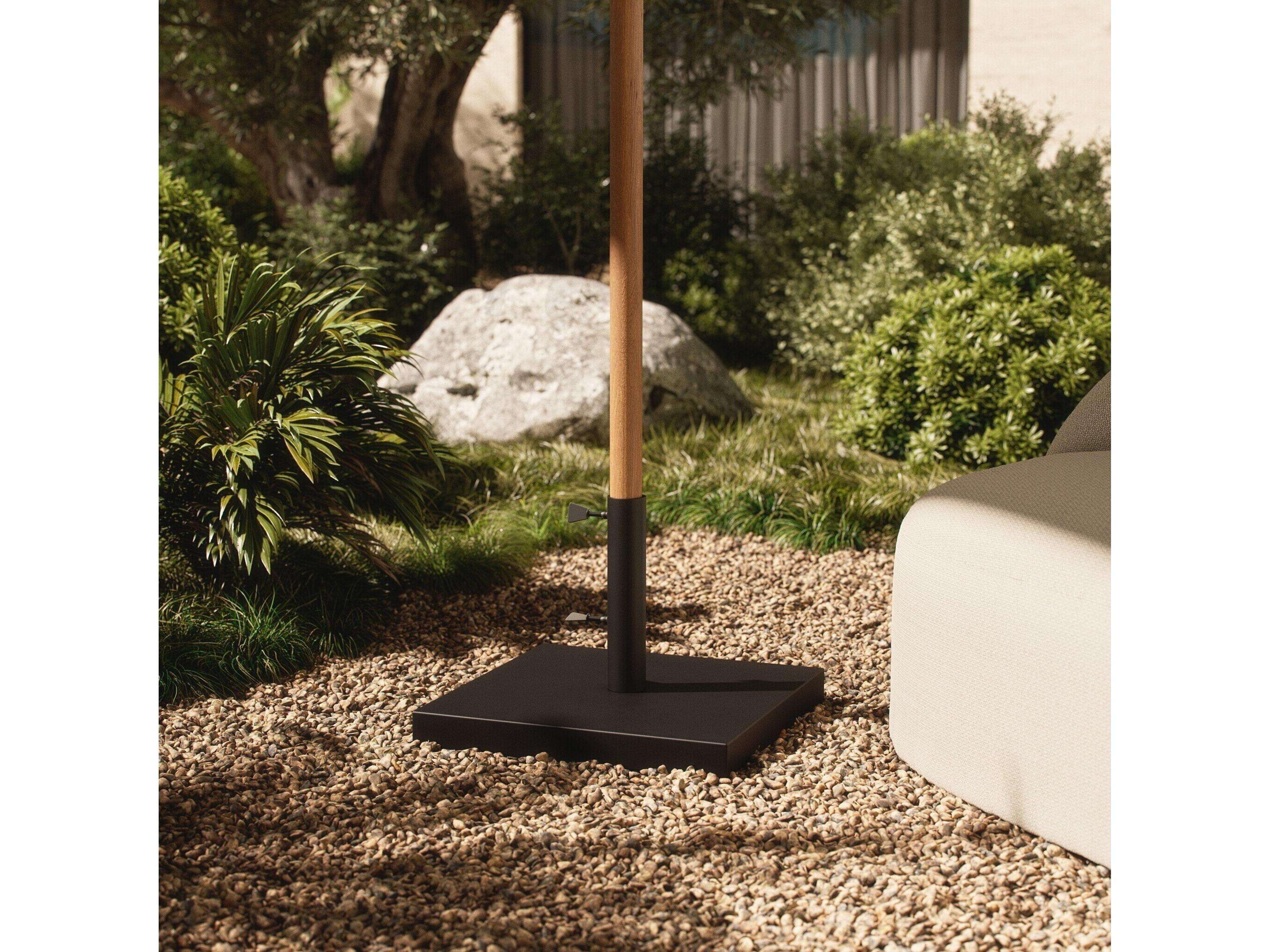 Four Hands Outdoor Garwood Baska Black Stainless Steel Base