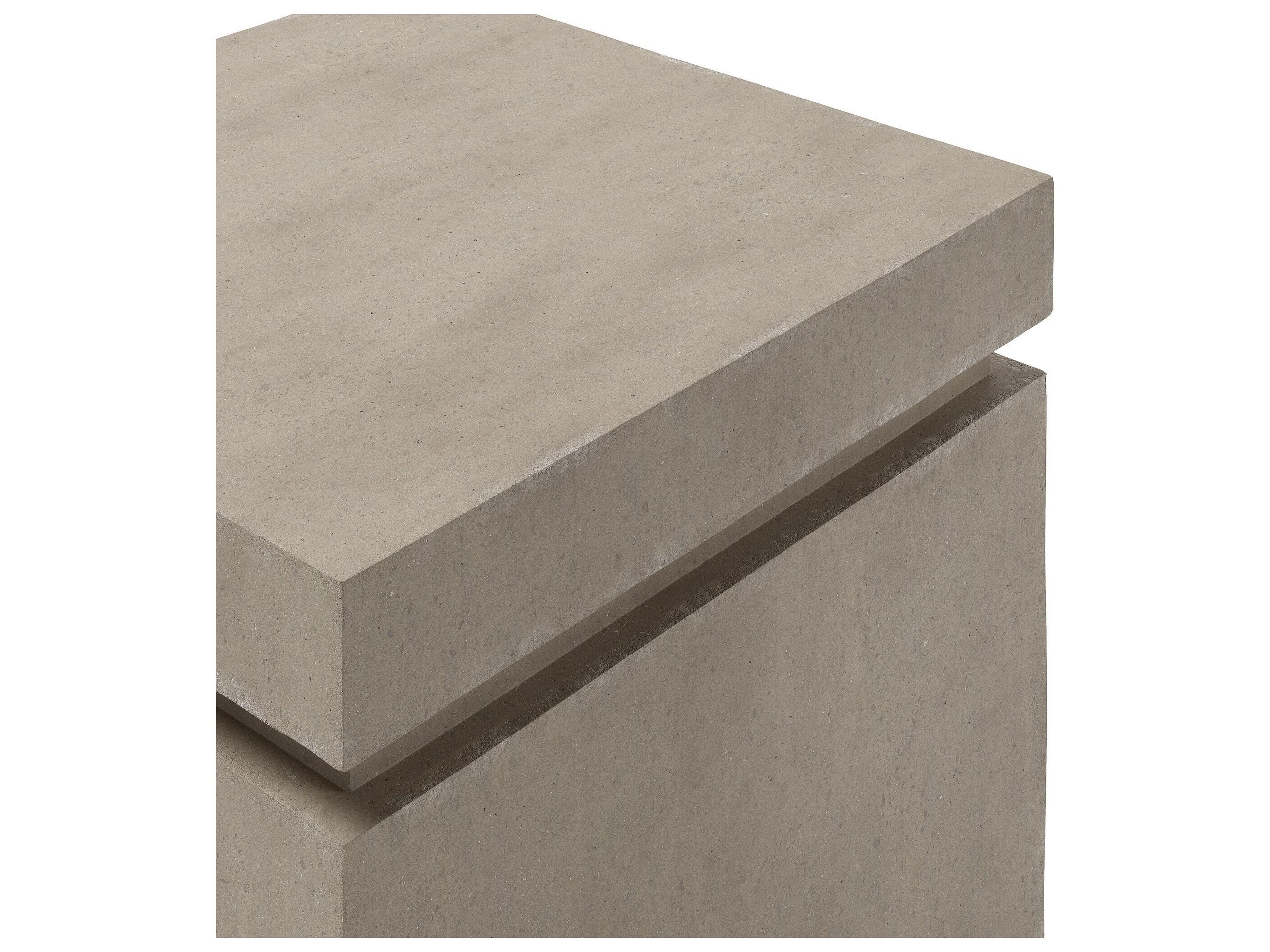 Luxecor Globetrotter Outdoor Posen Natural Concrete Square End Table