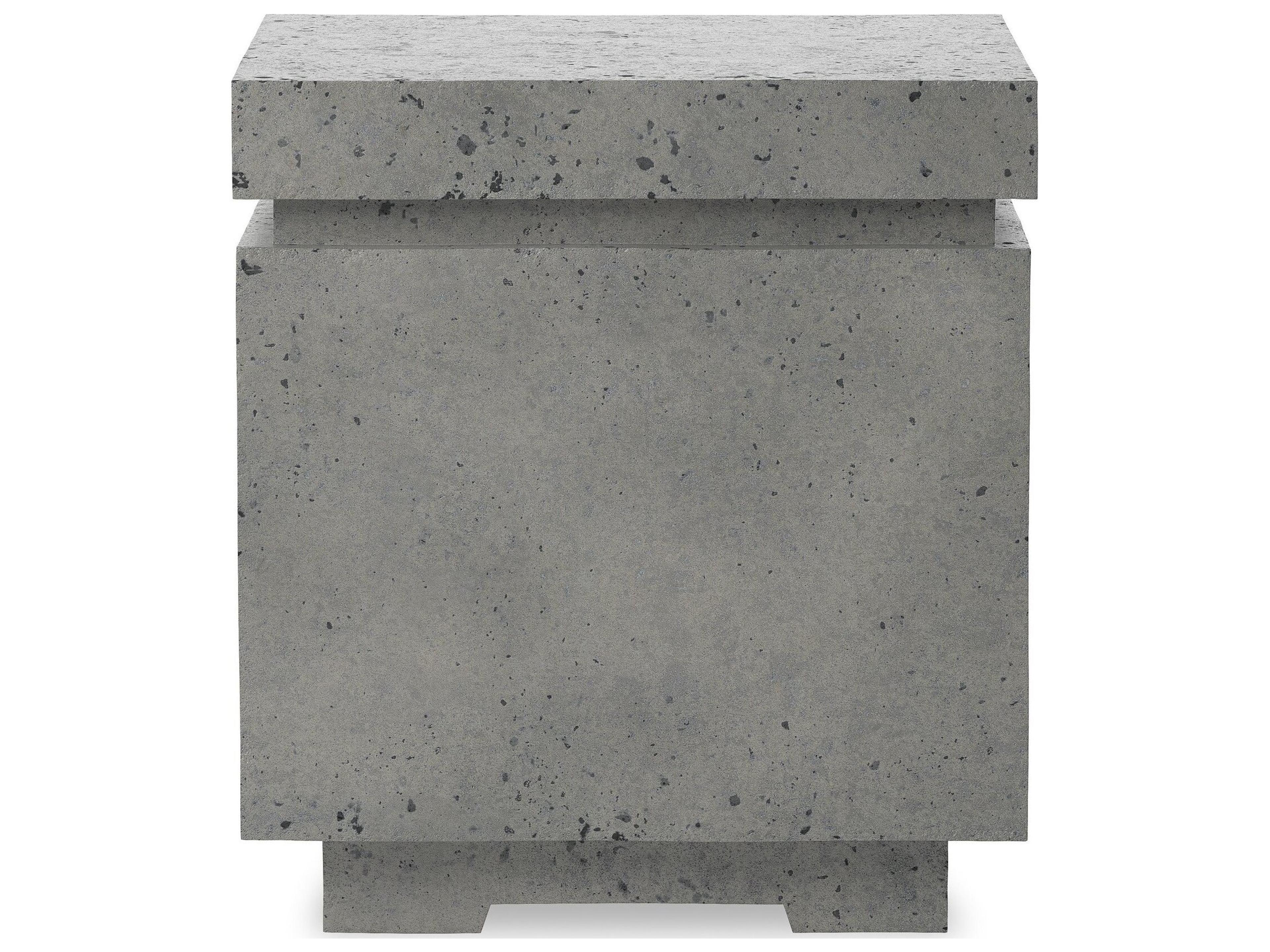 Luxecor Globetrotter Outdoor Posen Pewter Concrete Square End Table