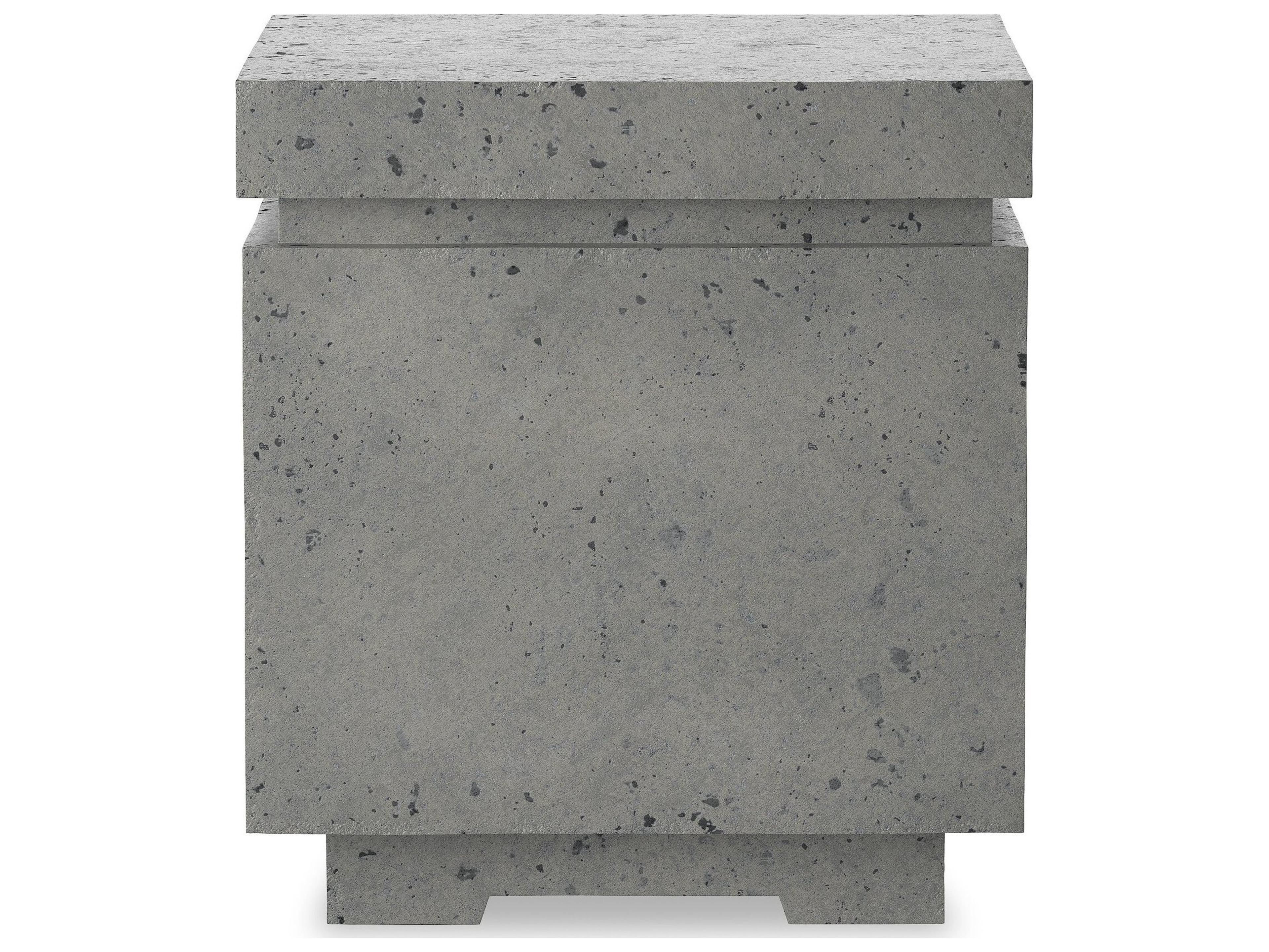 Luxecor Globetrotter Outdoor Posen Pewter Concrete Square End Table