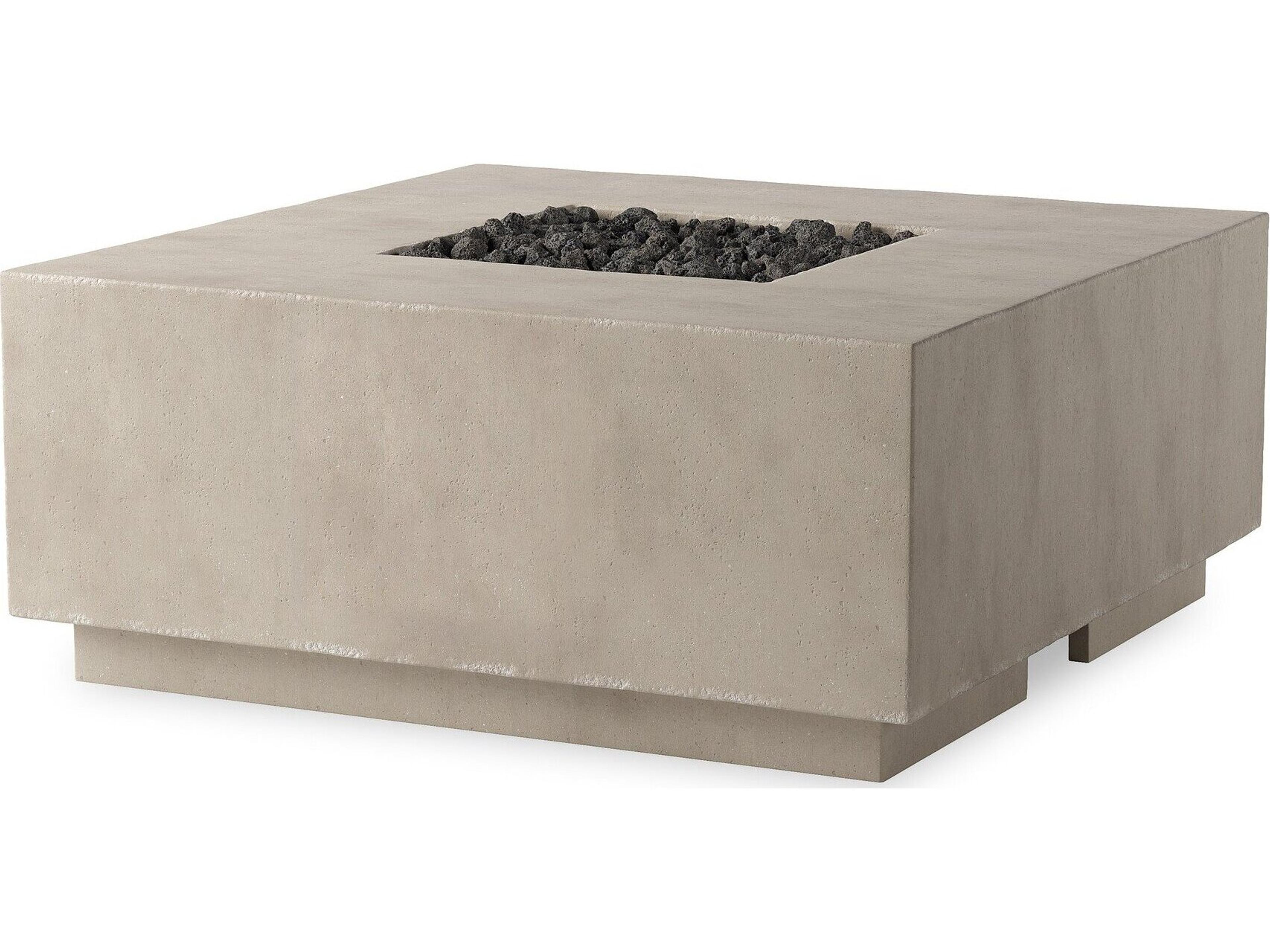 Four Hands Outdoor Falco Donovan Natural Concrete 42" Square Fire Pit Table