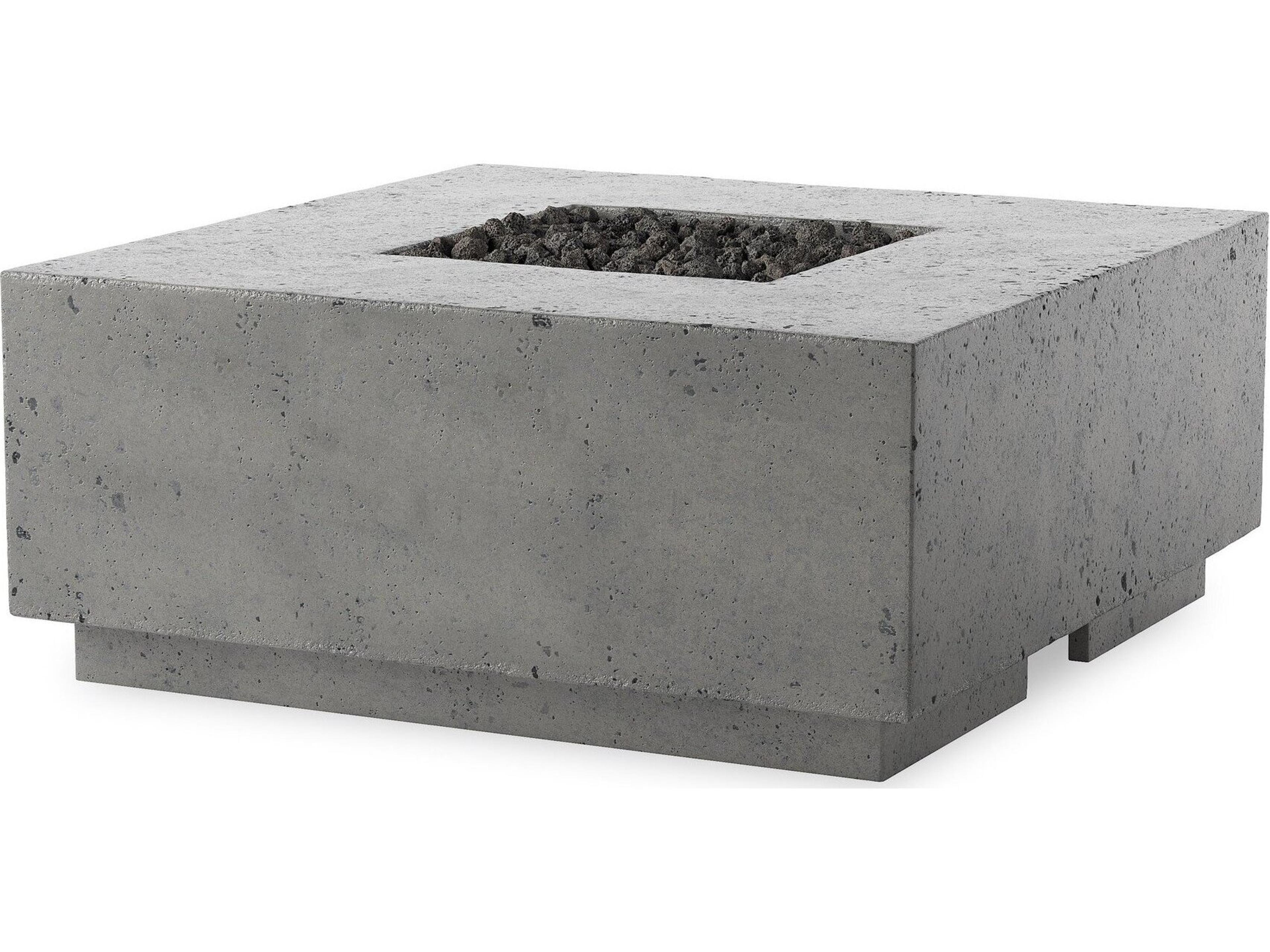 Four Hands Outdoor Falco Donovan Pewter Concrete 42" Square Fire Pit Table