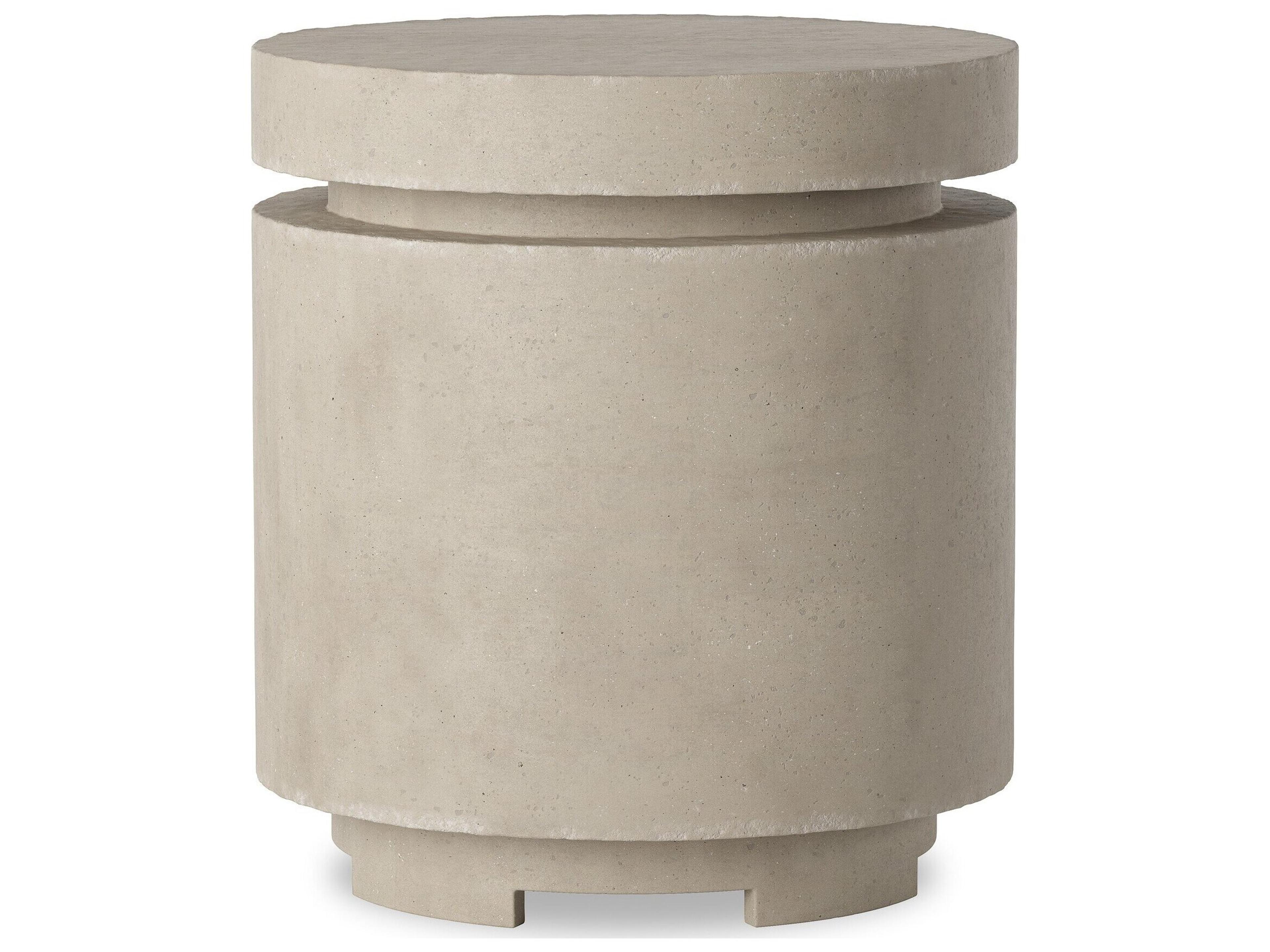 Four Hands Outdoor Falco Higgins Natural Concrete Round End Table