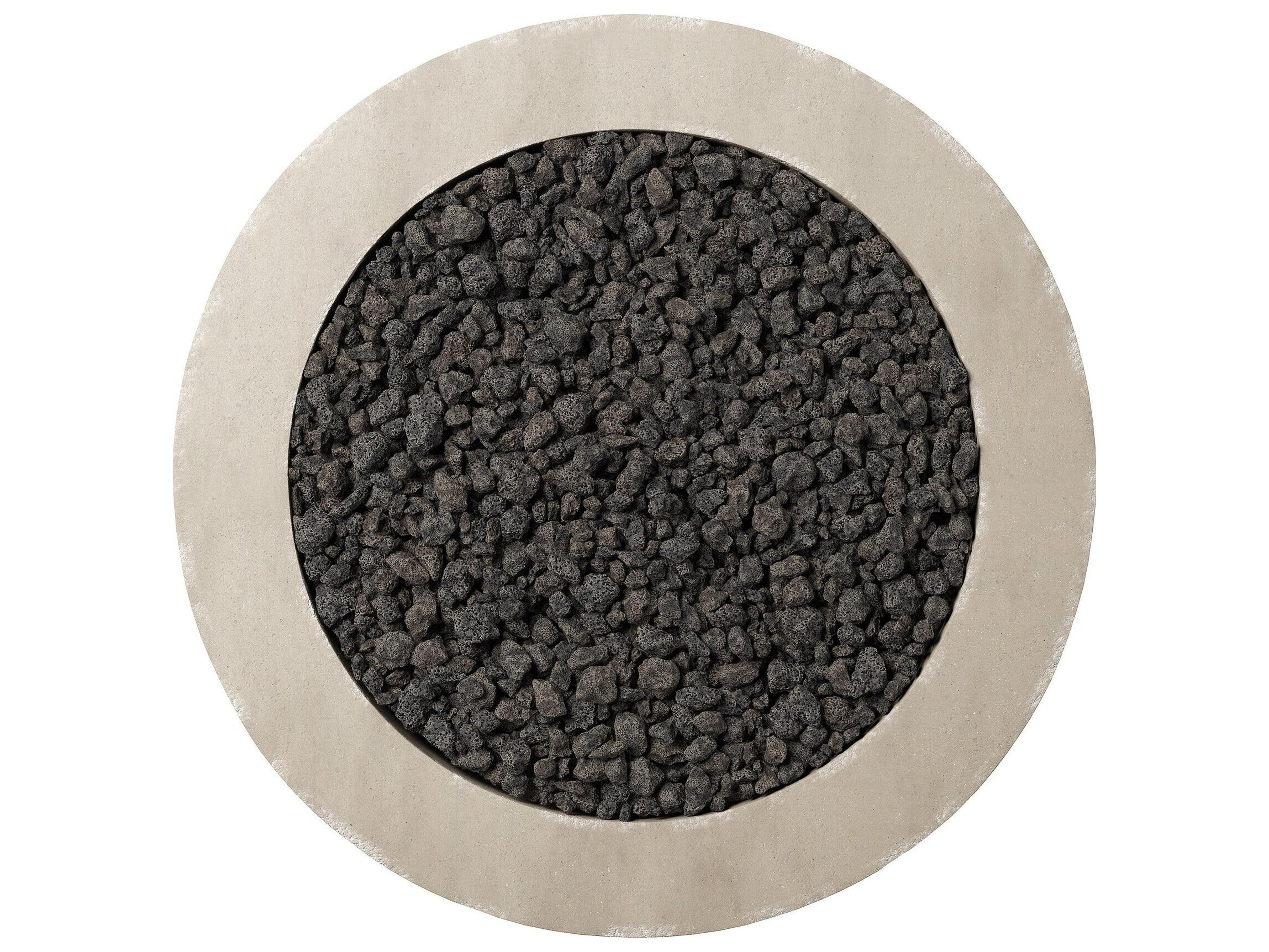 Four Hands Outdoor Falco Bronson Natural Concrete 39" Round Fire Pit Table