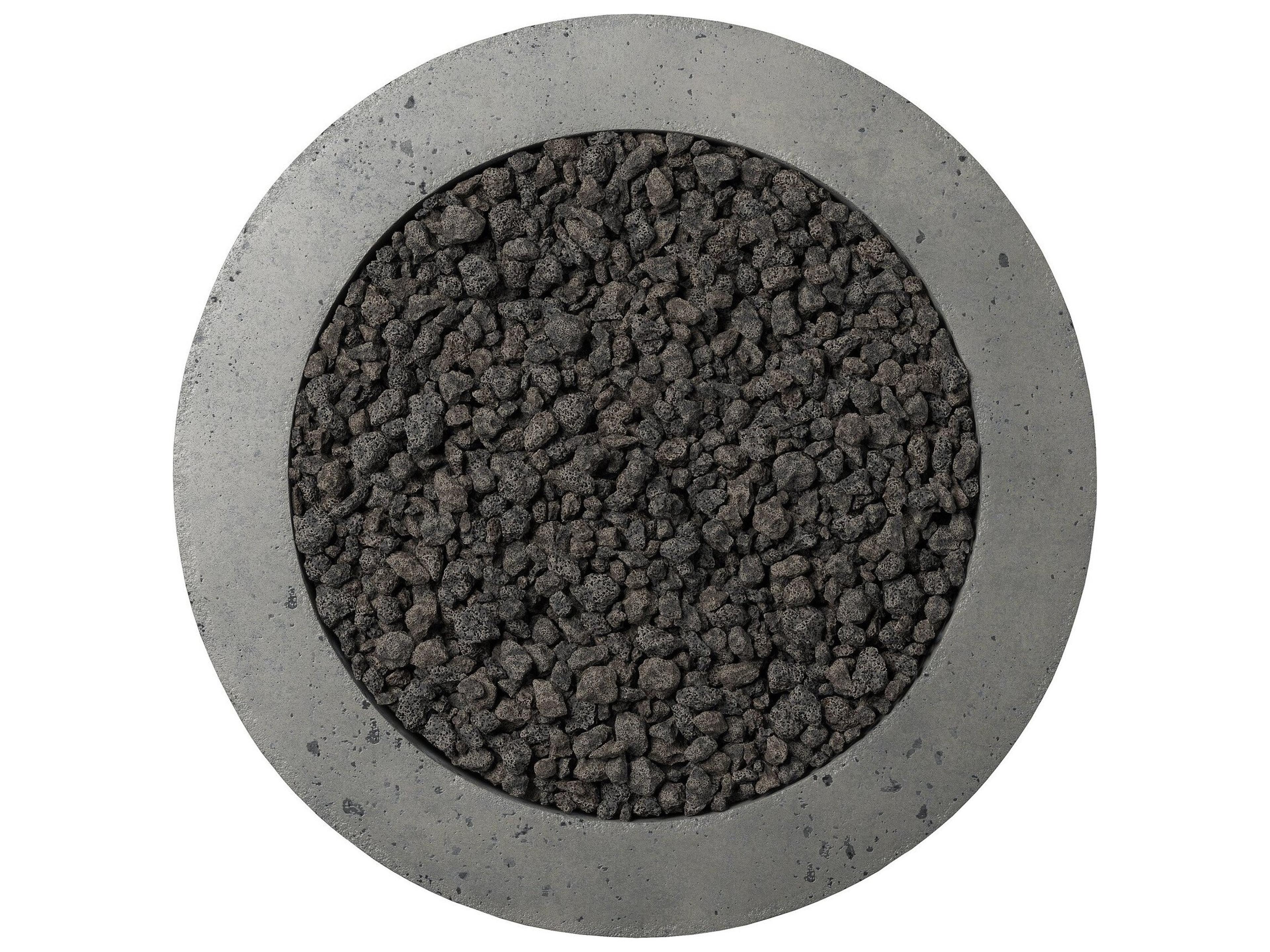 Four Hands Outdoor Falco Bronson Pewter Concrete 39" Round Fire Pit Table