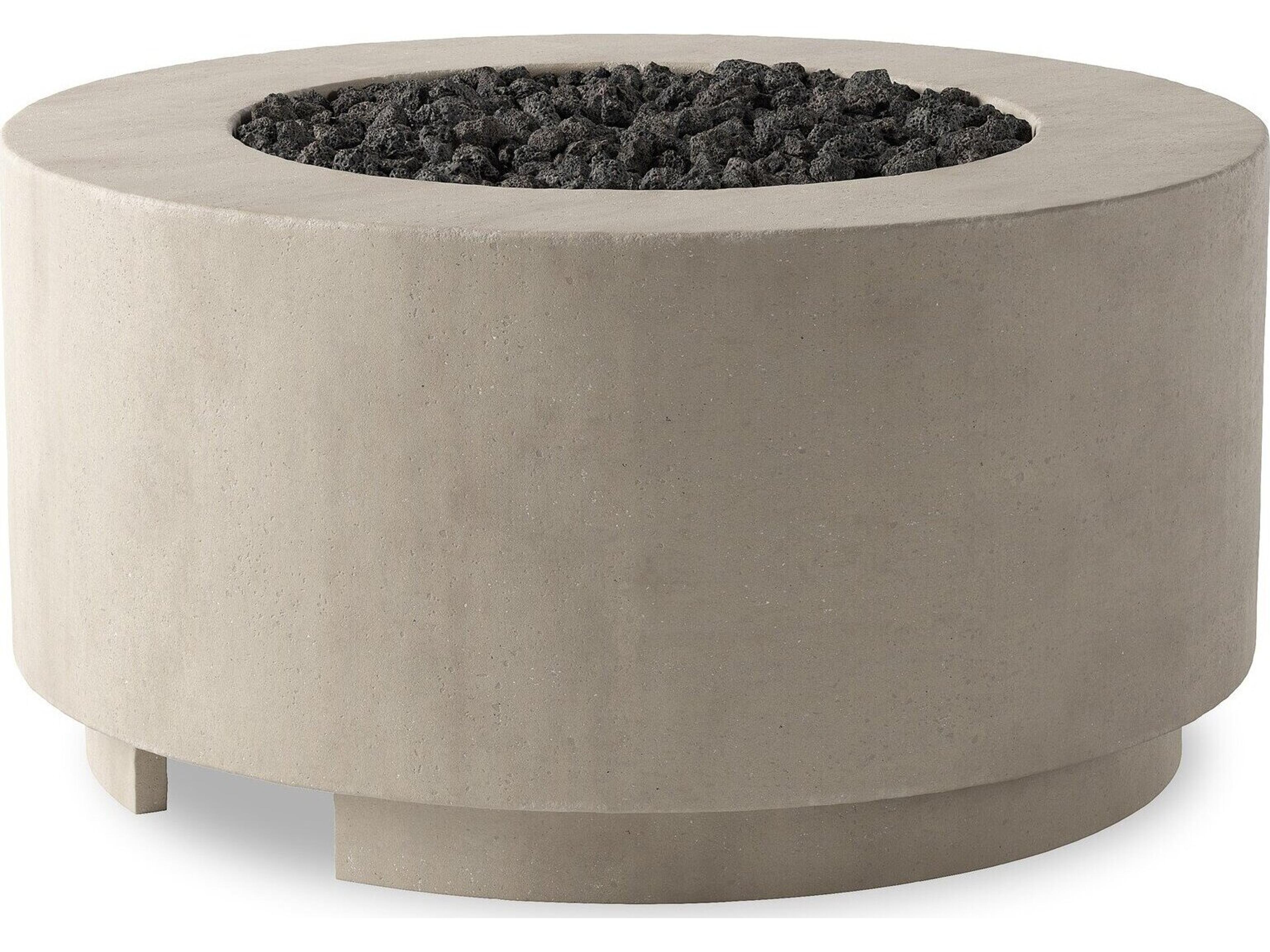 Four Hands Outdoor Falco Damian Natural Concrete 35.5" Round Fire Pit Table
