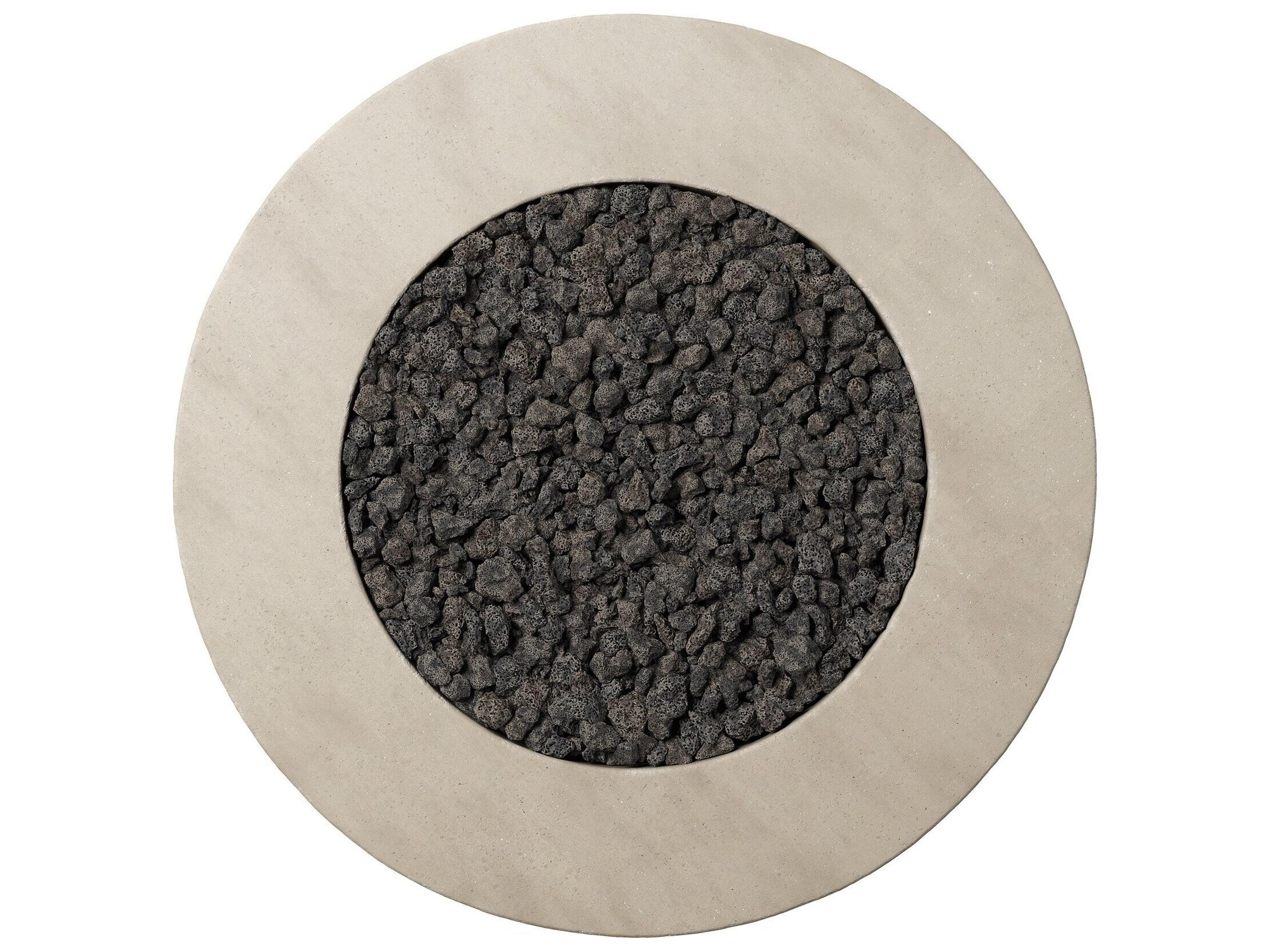 Four Hands Outdoor Falco Damian Natural Concrete 35.5" Round Fire Pit Table