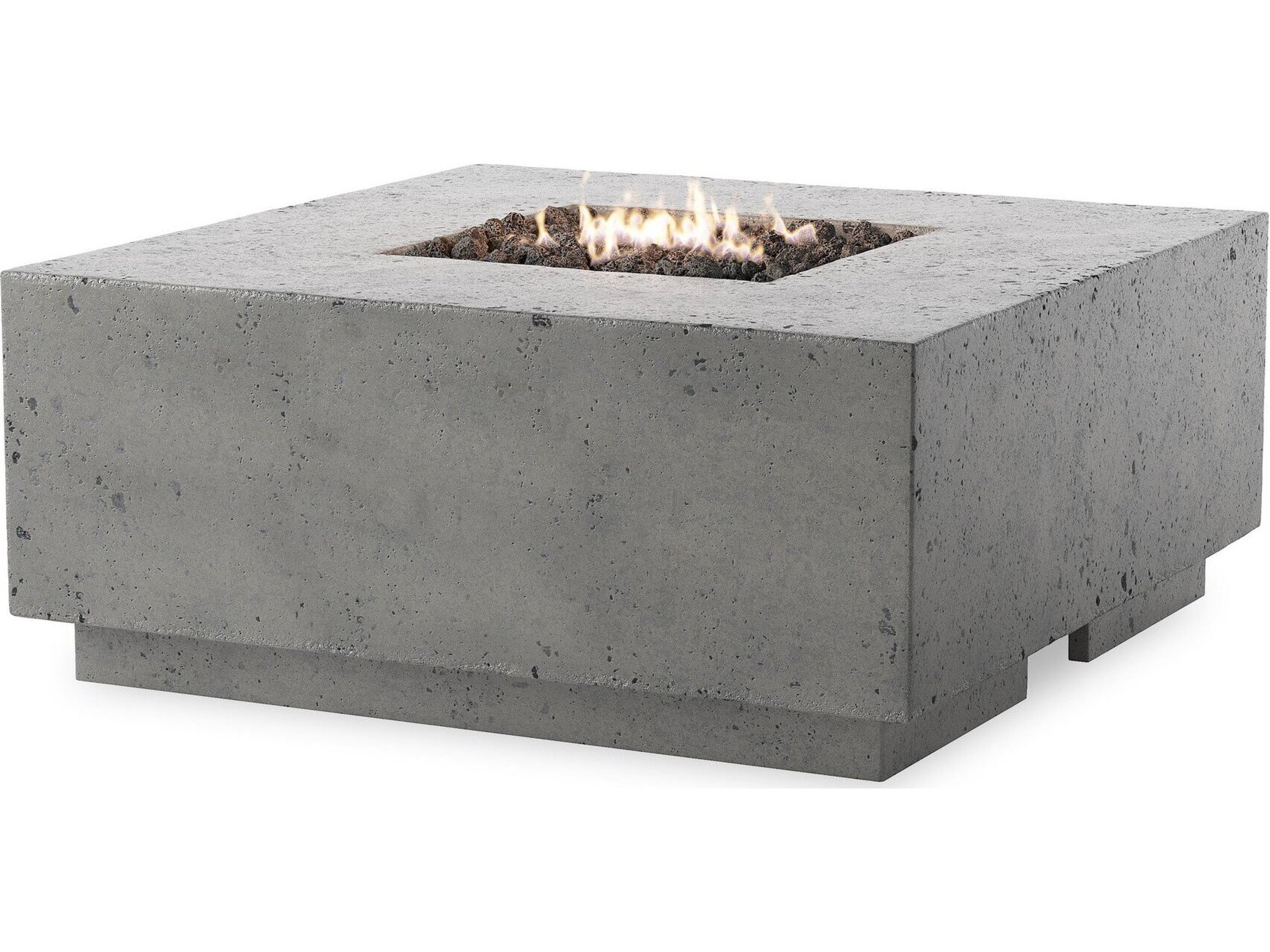 Four Hands Outdoor Falco Donovan Pewter Concrete 42" Square Fire Pit Table