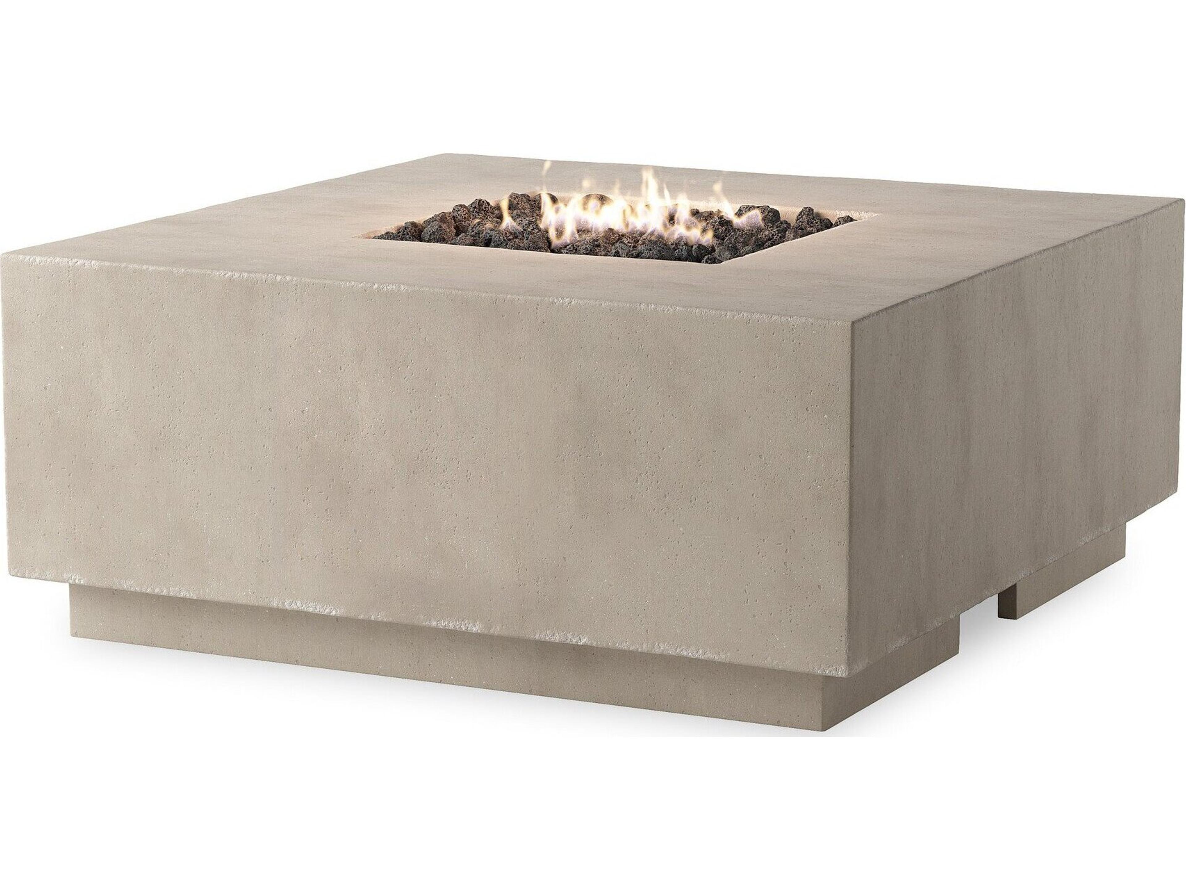 Four Hands Outdoor Falco Donovan Natural Concrete 42" Square Fire Pit Table