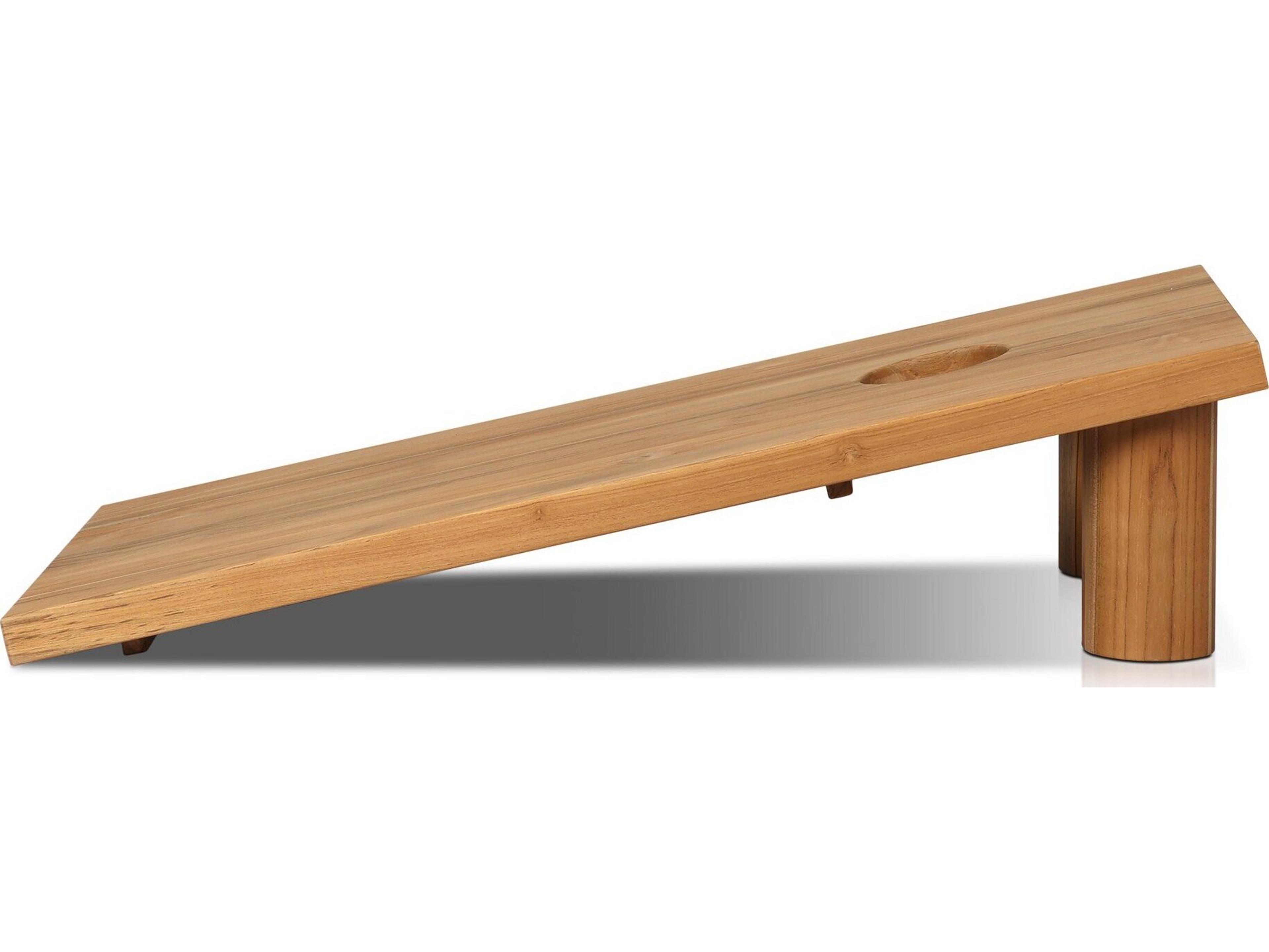 Four Hands Outdoor Duvall Aged Natural Teak Bag Toss Set