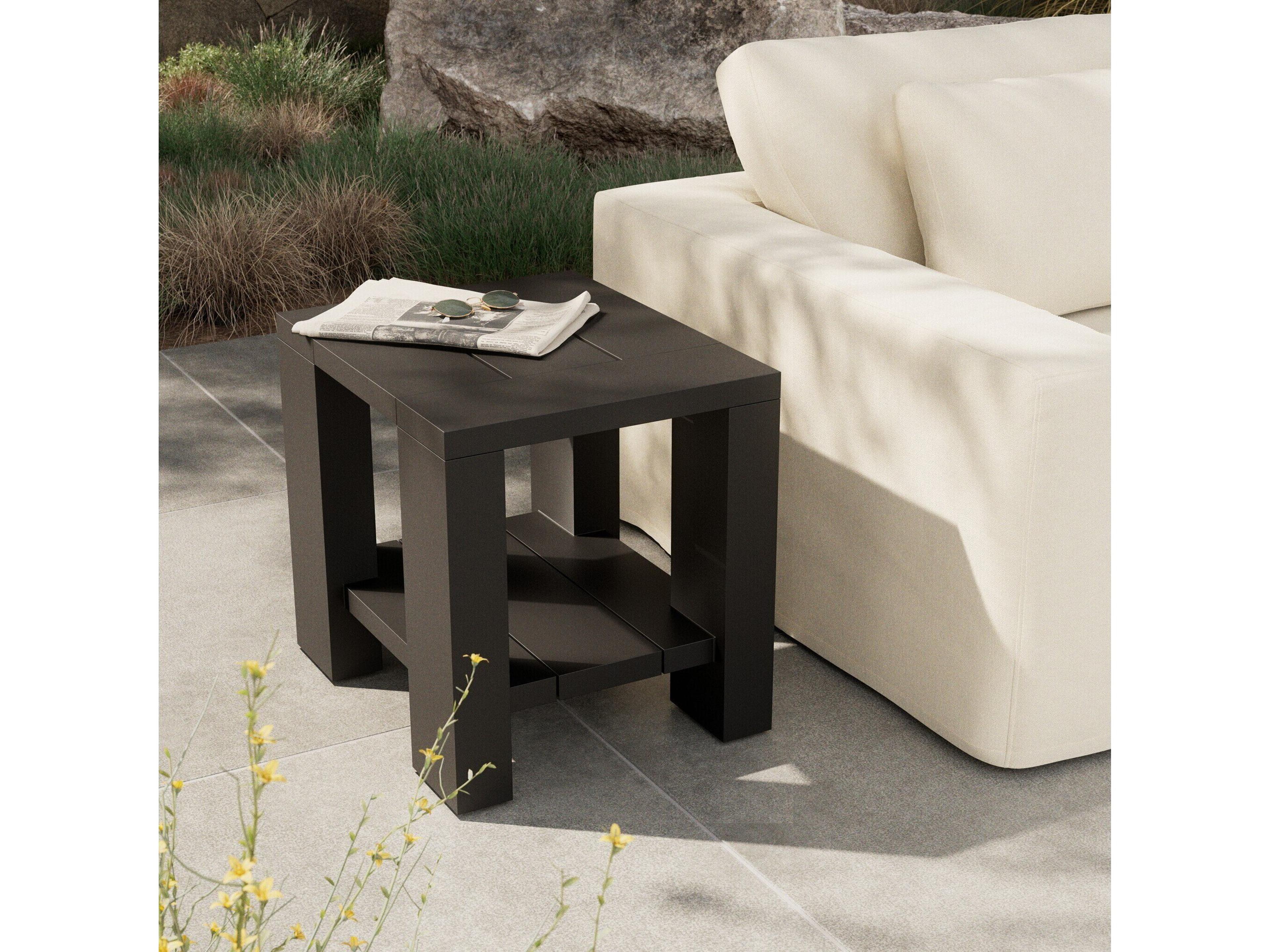 Four Hands Outdoor Garwood Roca Metal End Table - Bronze