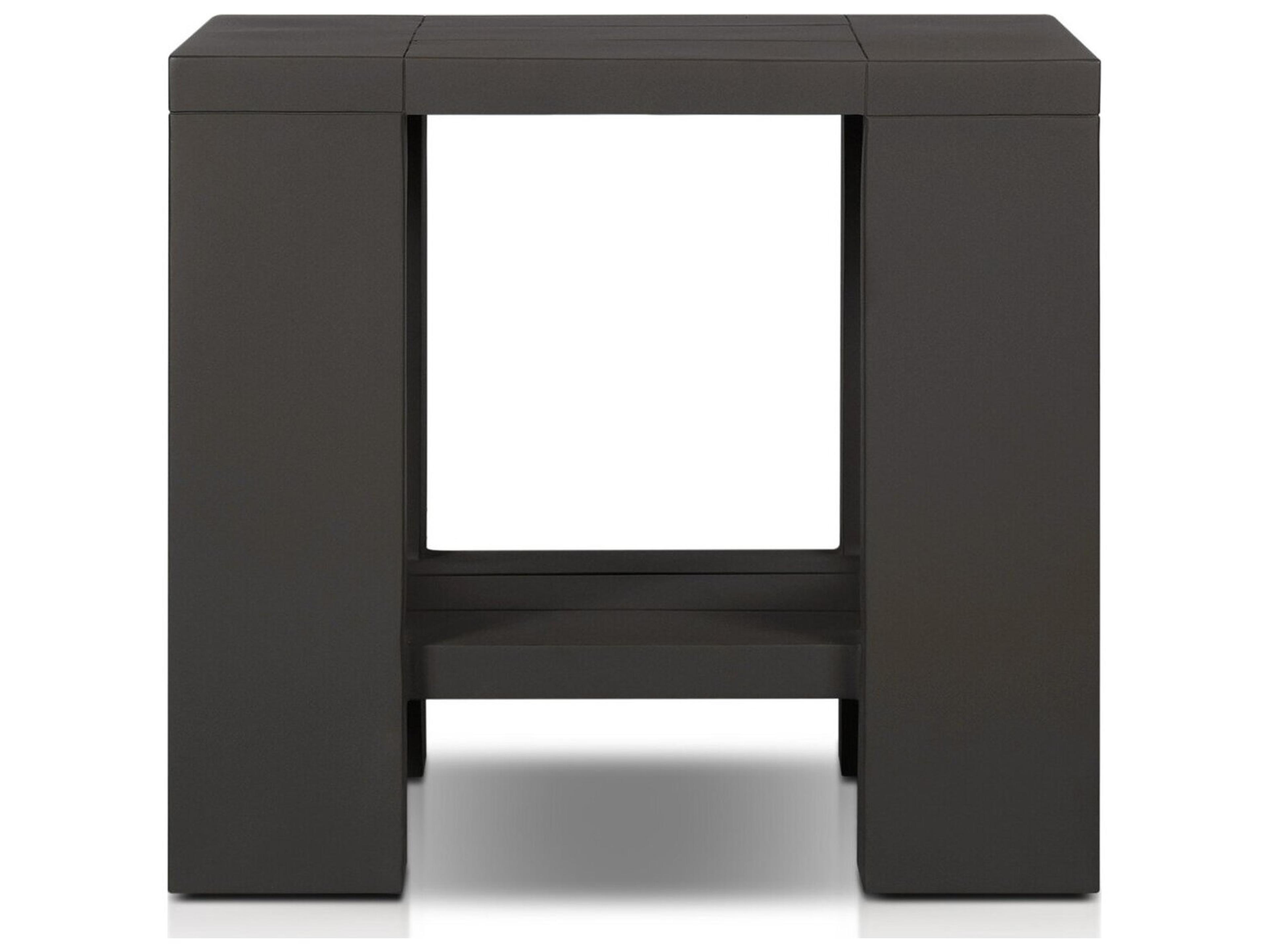 Luxecor Globetrotter Outdoor Roca Metal End Table - Bronze