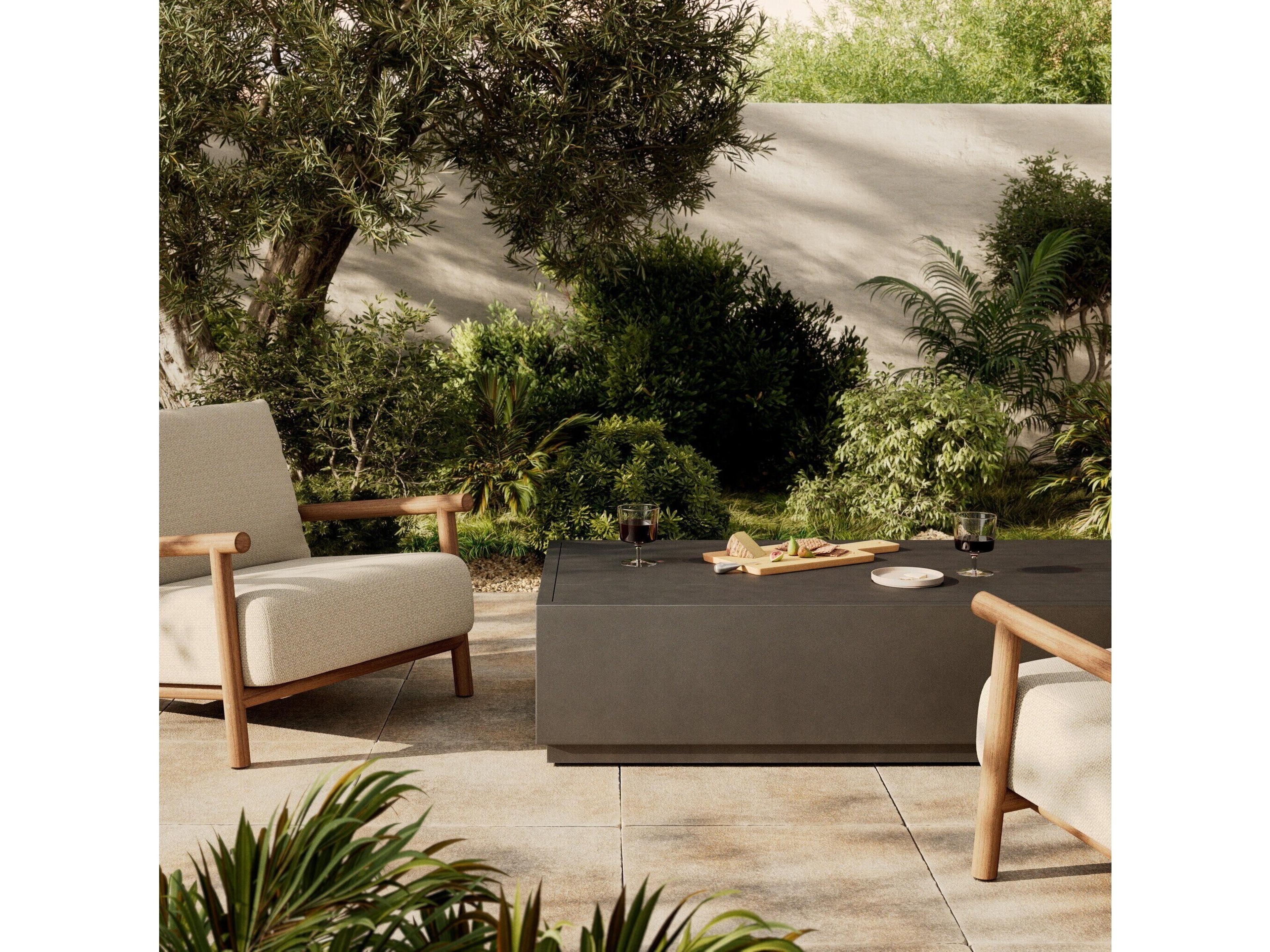 Four Hands Outdoor Solano Messo Bronze Aluminum Rectangular Coffee Table