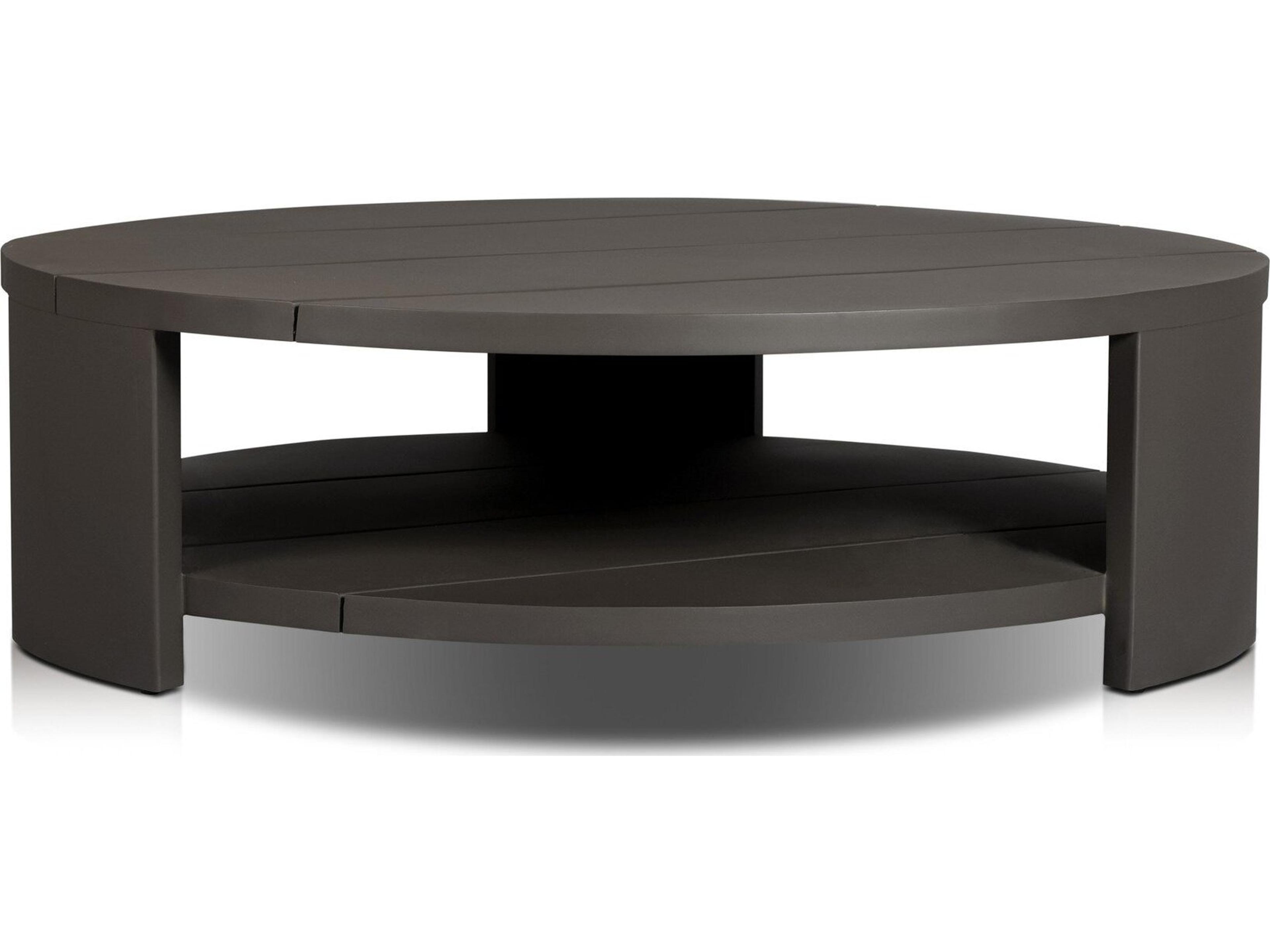 Garwood Roca Round Metal Coffee Table - Bronze