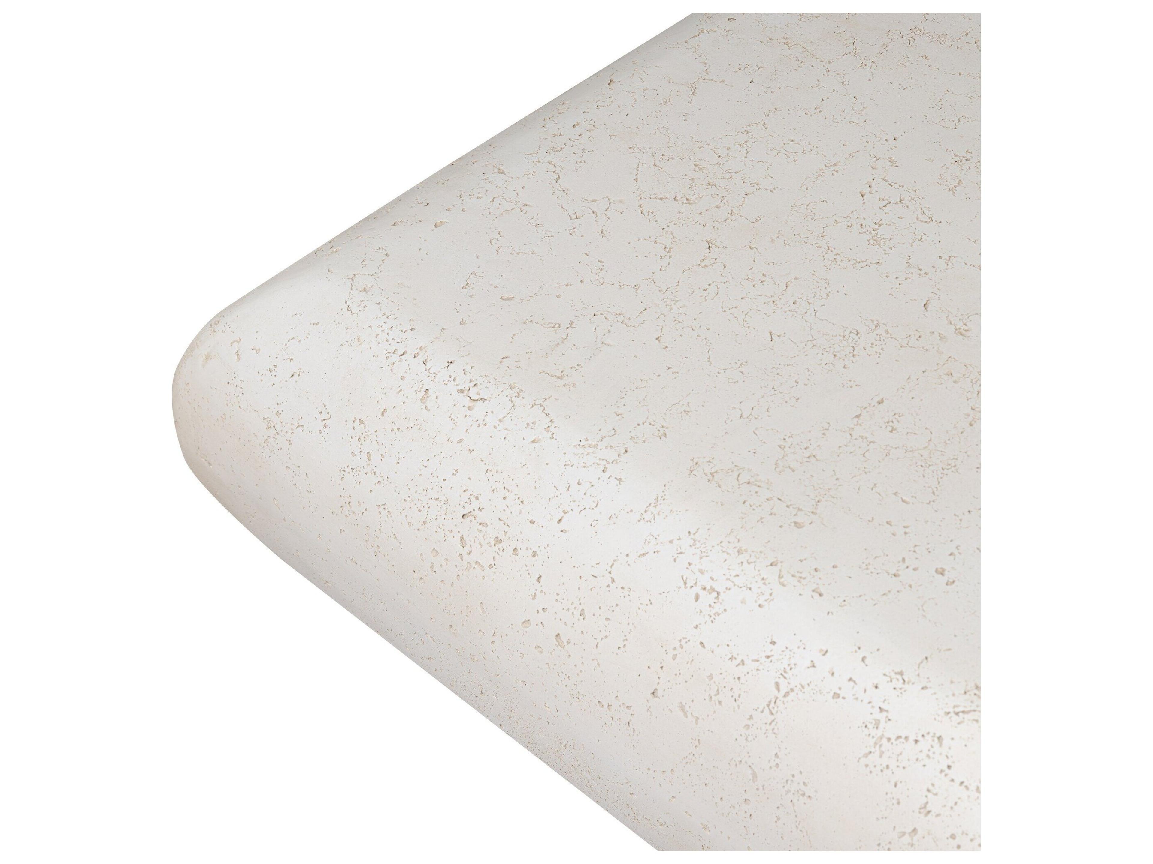 Luxecor Globetrotter Outdoor Ambra  Aged White Concrete 48" Square Coffee Table