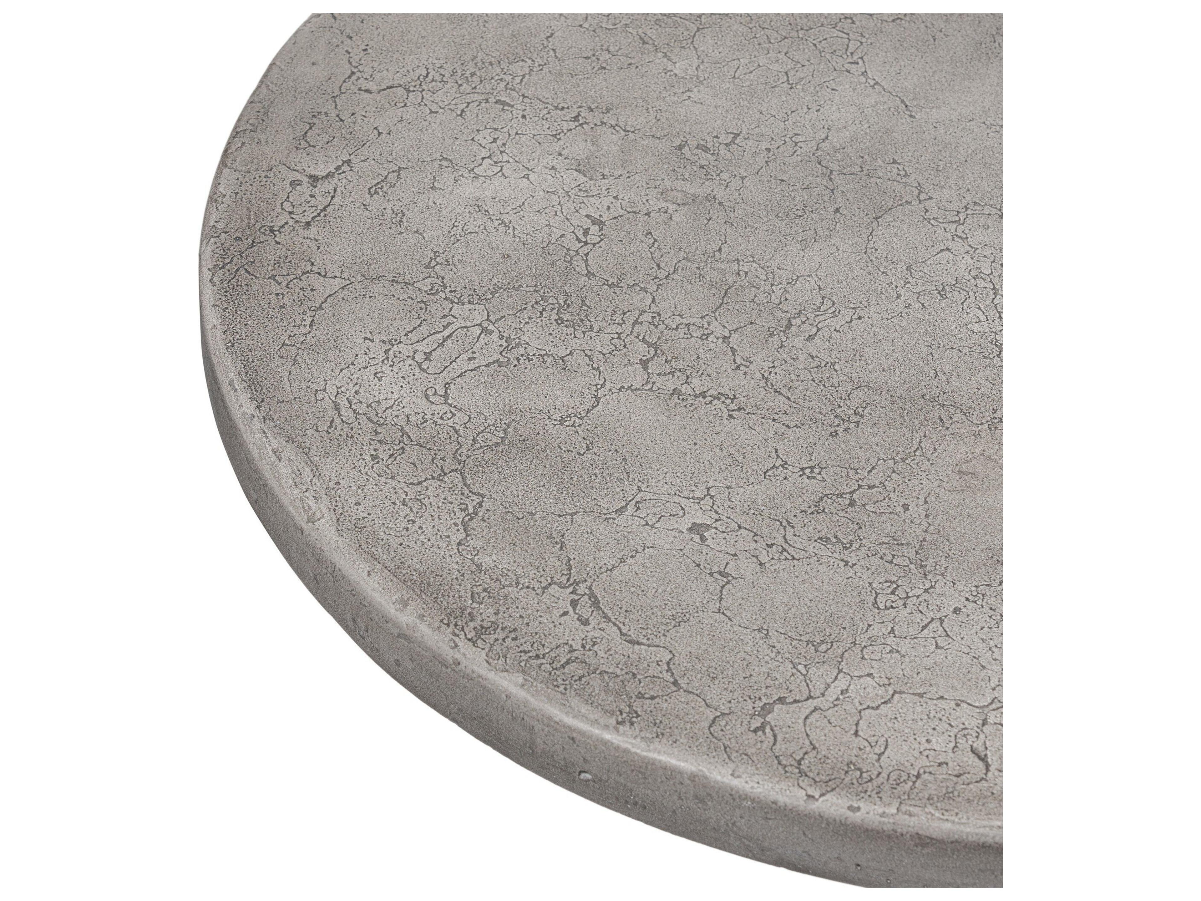 Four Hands Outdoor Chandler Aged Smoke Concrete Emens 18" Round End Table