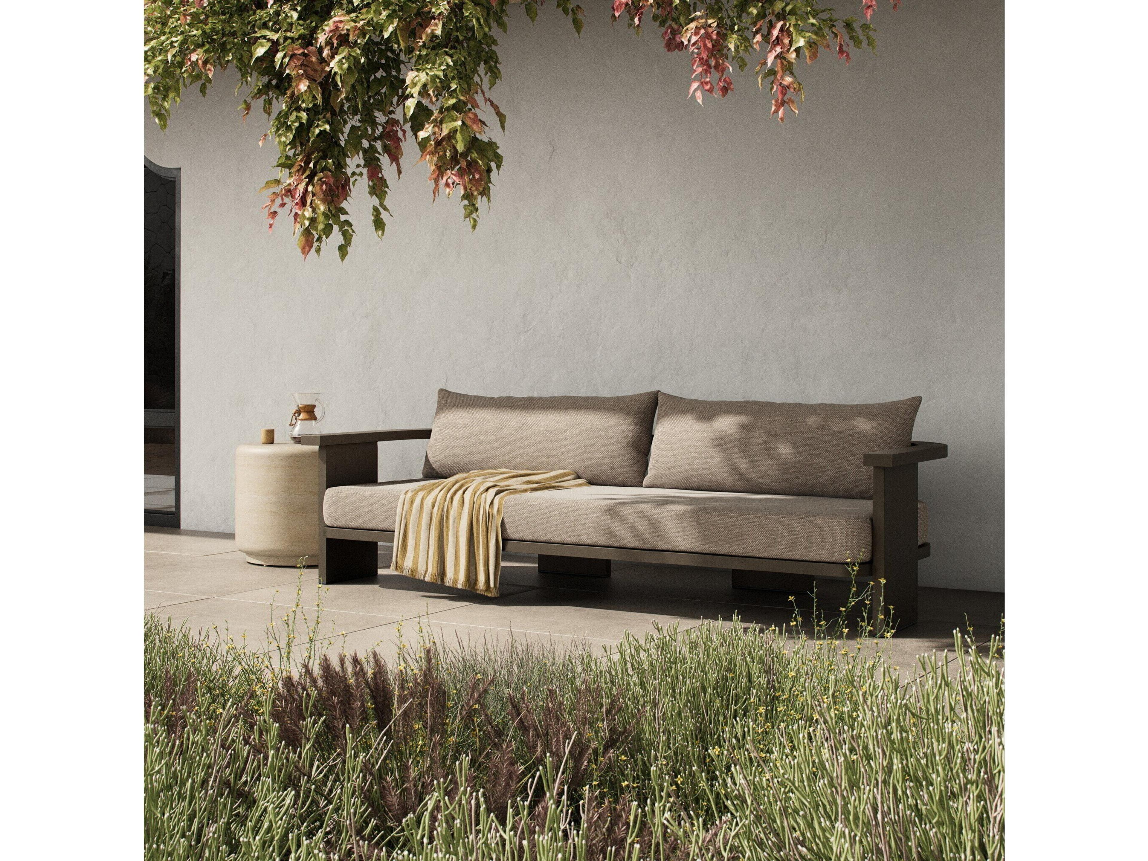 Four Hands Outdoor Duvall Barbosa  Sofa-86" - Concha Beige