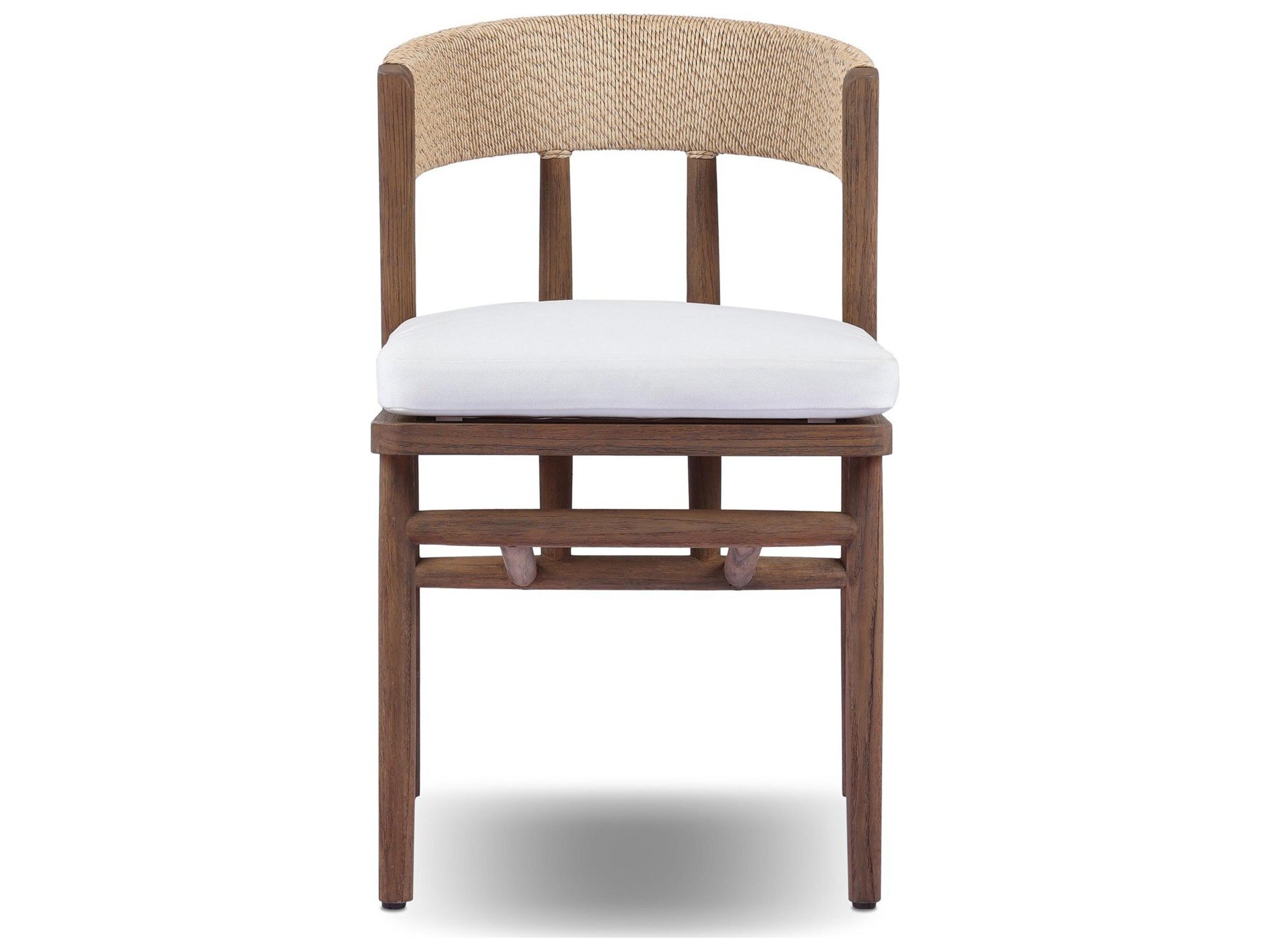 Four Hands Outdoor Garwood Buxton Teak Cushion Dining Side Chair in Arashi Salt