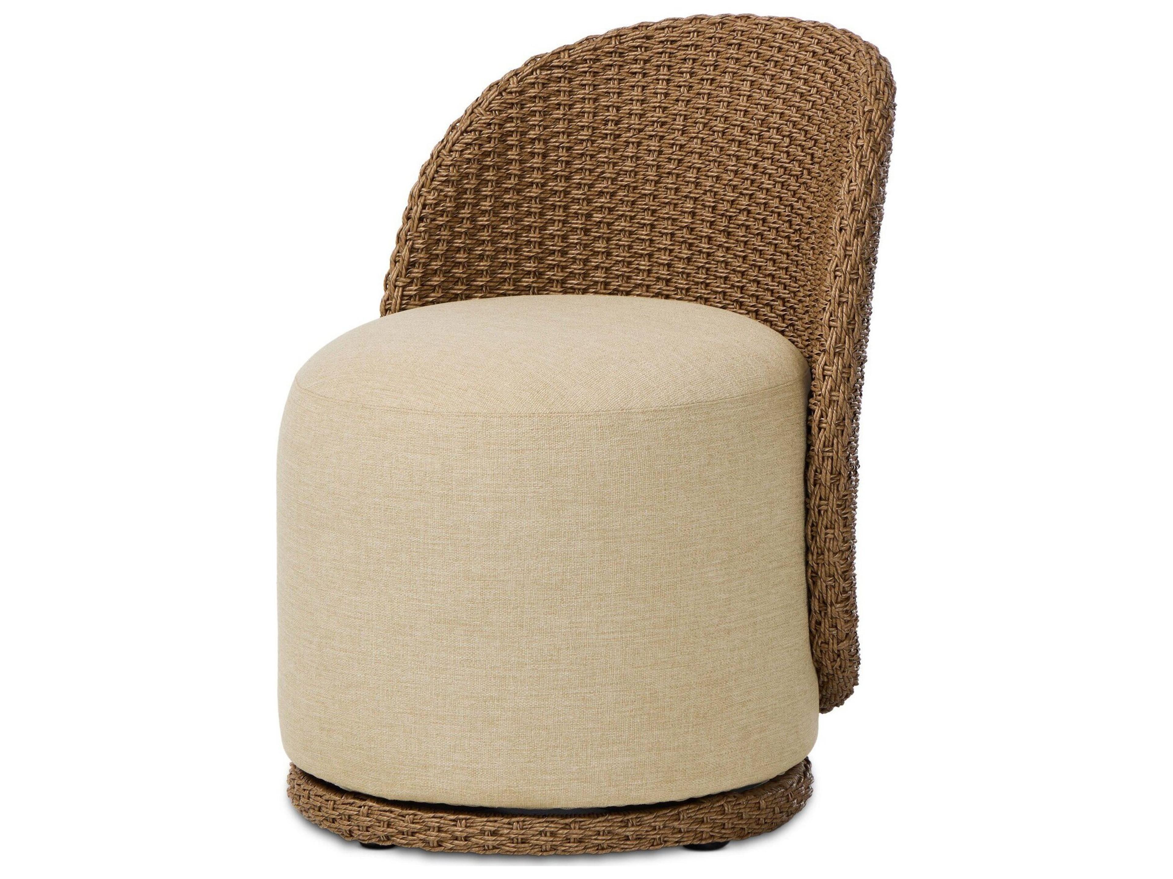 Quaid Outdoor Woven Dining Chair Alessi Buff