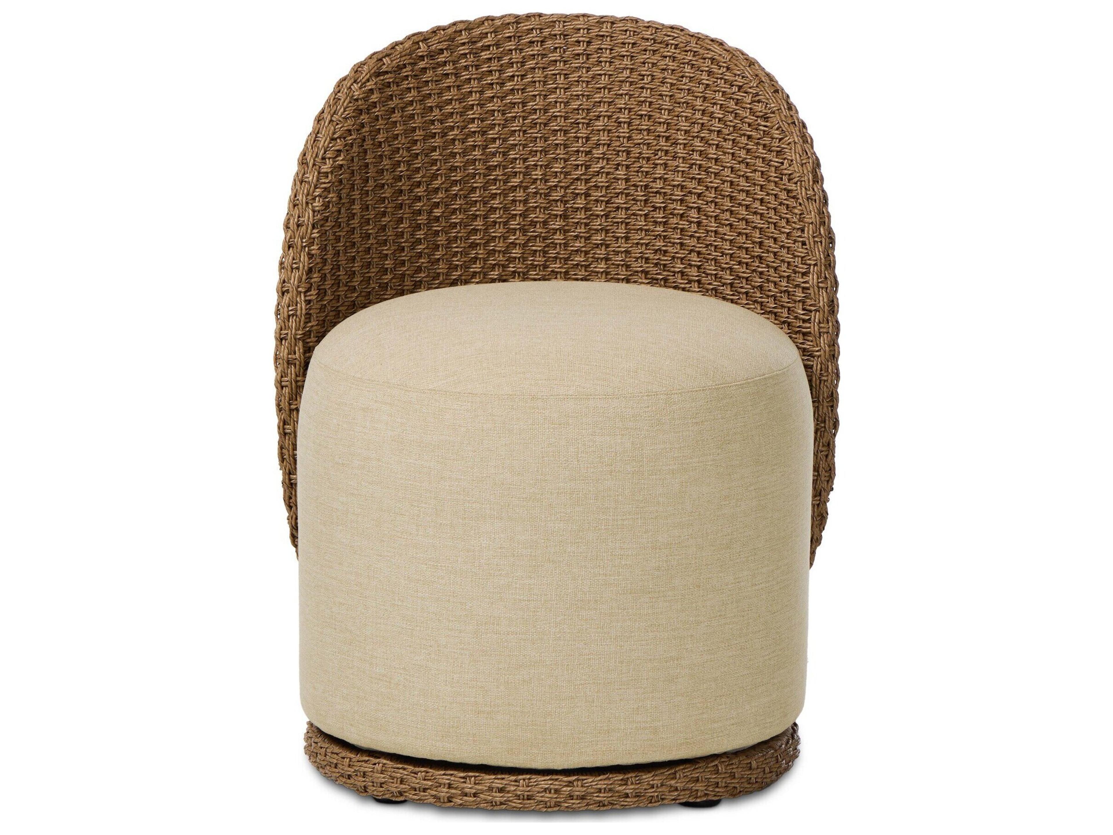 Four Hands Outdoor Quaid Outdoor Woven Dining Chair Alessi Buff