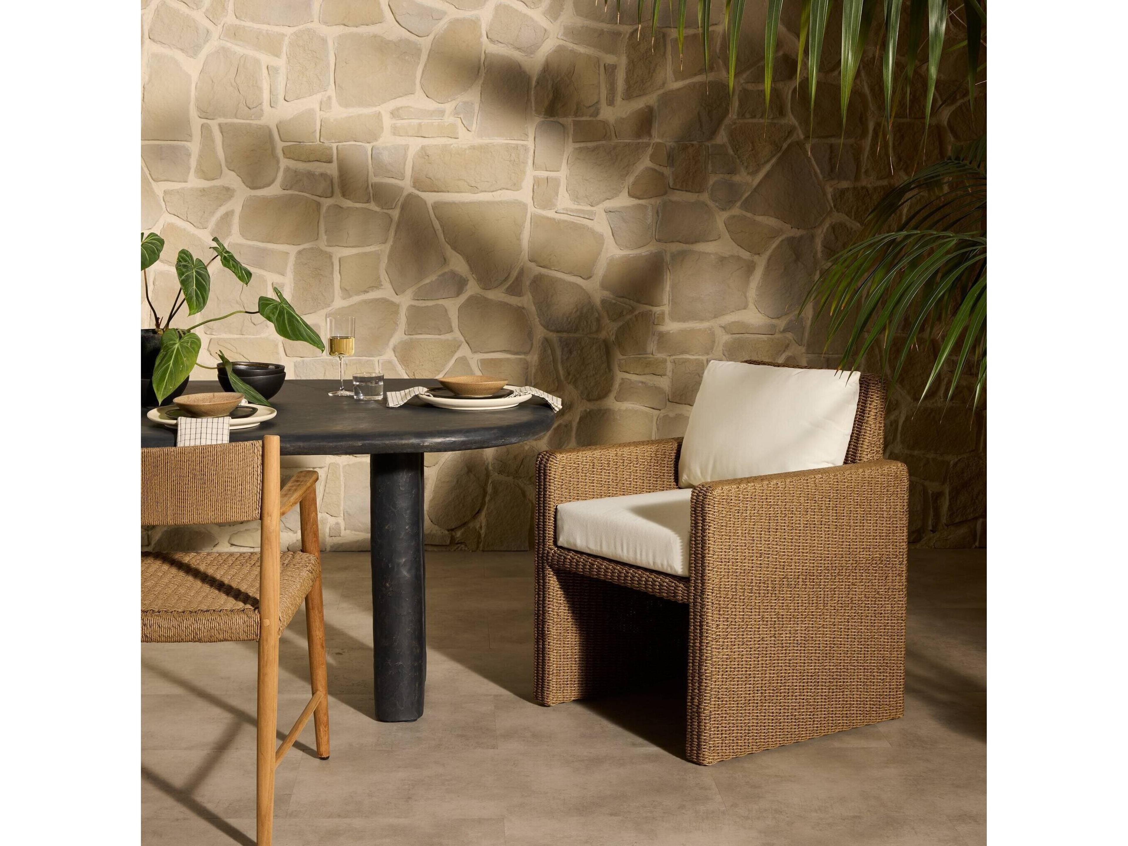 Four Hands Outdoor Kima Outdoor Dining Chair Arashi Salt