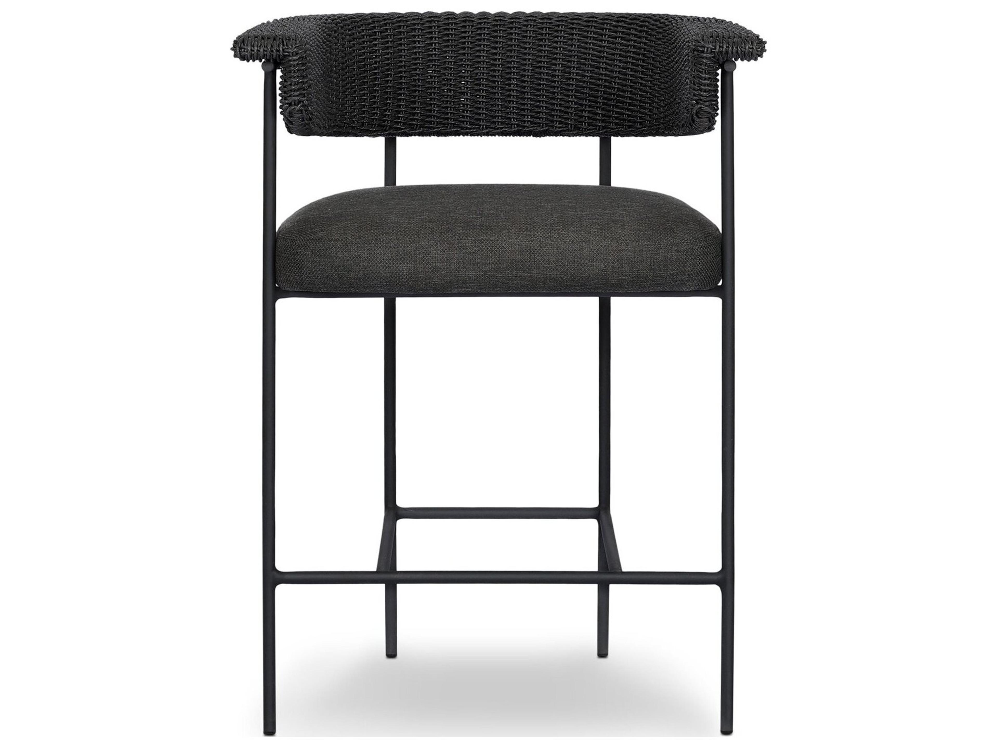 Four Hands Outdoor Carrie Outdoor Stool Ellor Black