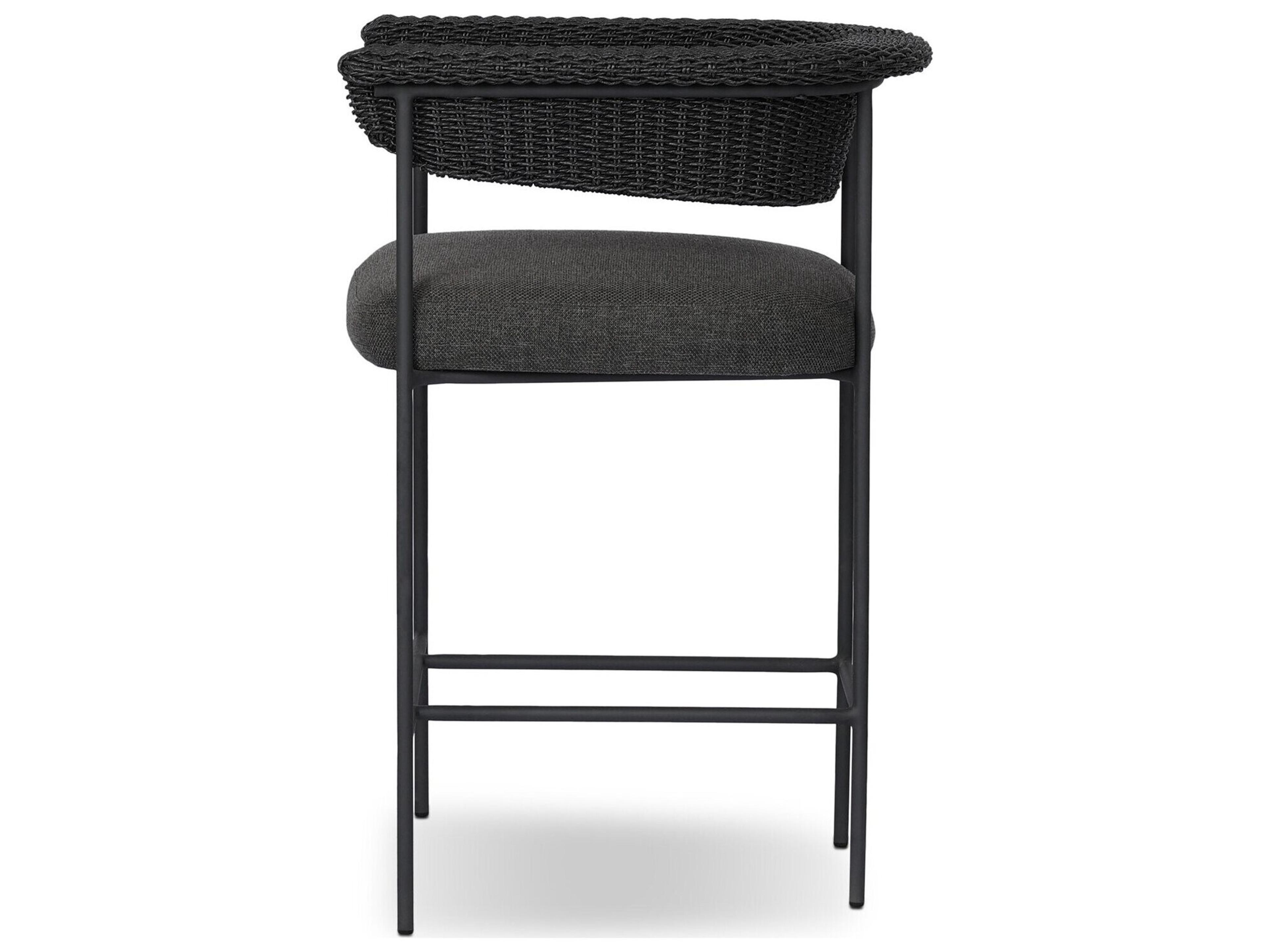 Four Hands Outdoor Carrie Outdoor Stool Ellor Black