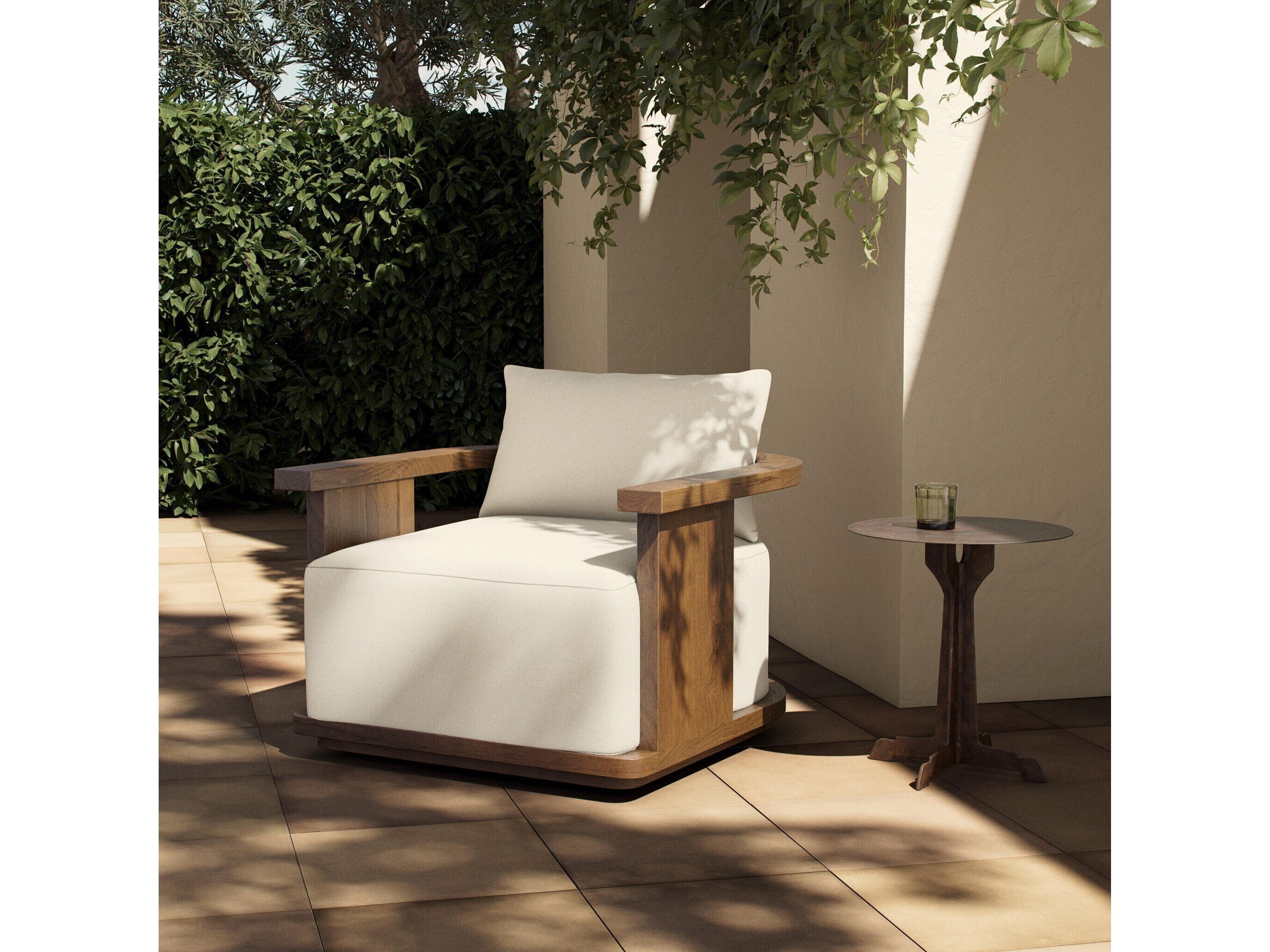 Four Hands Outdoor Tahana Outdoor Swivel Chair Alessi Linen