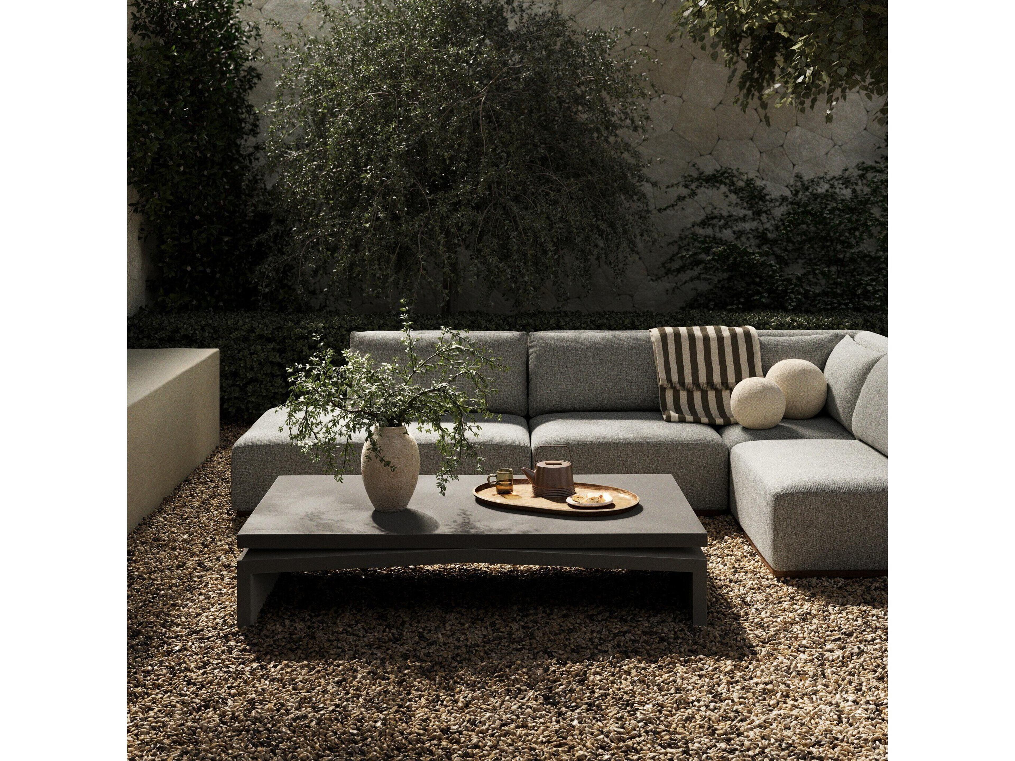 Luxecor Matthes Outdoor Coffee Table Charcoal Concrete