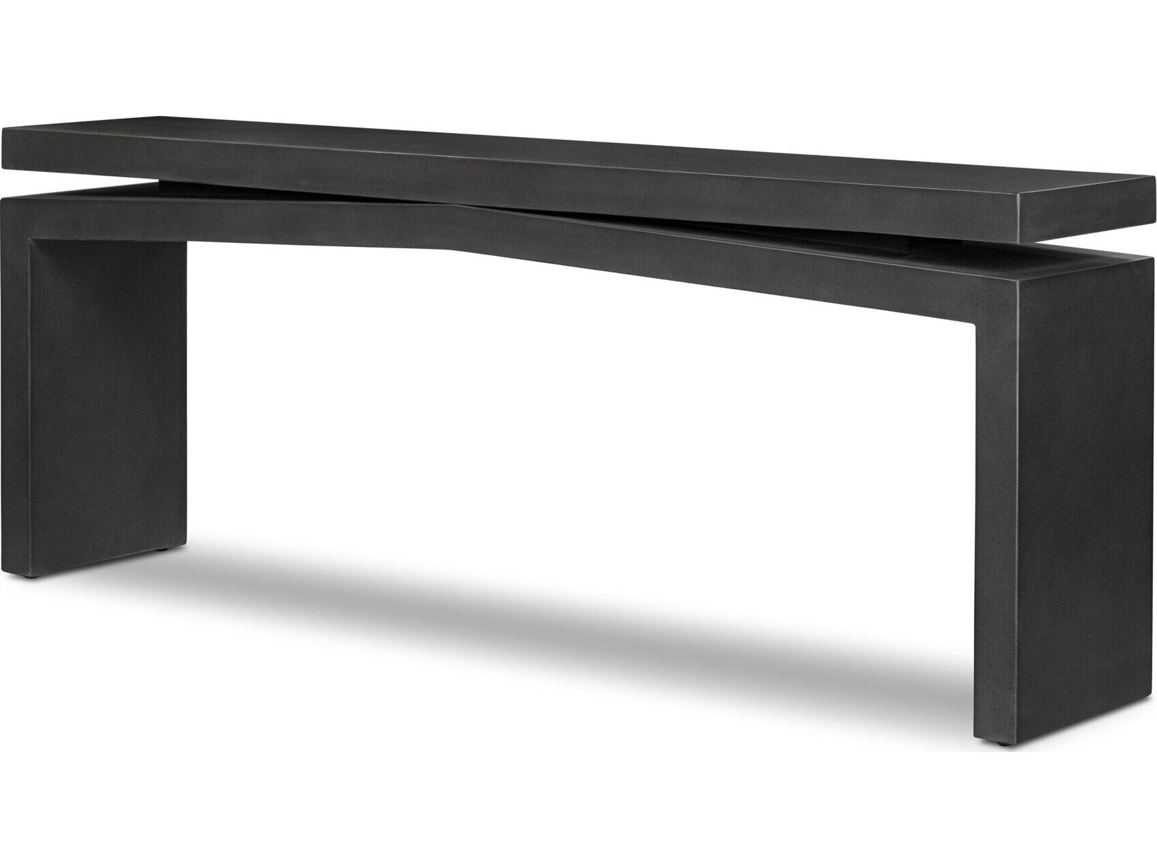 Matthes Outdoor Console Table Charcoal Concrete