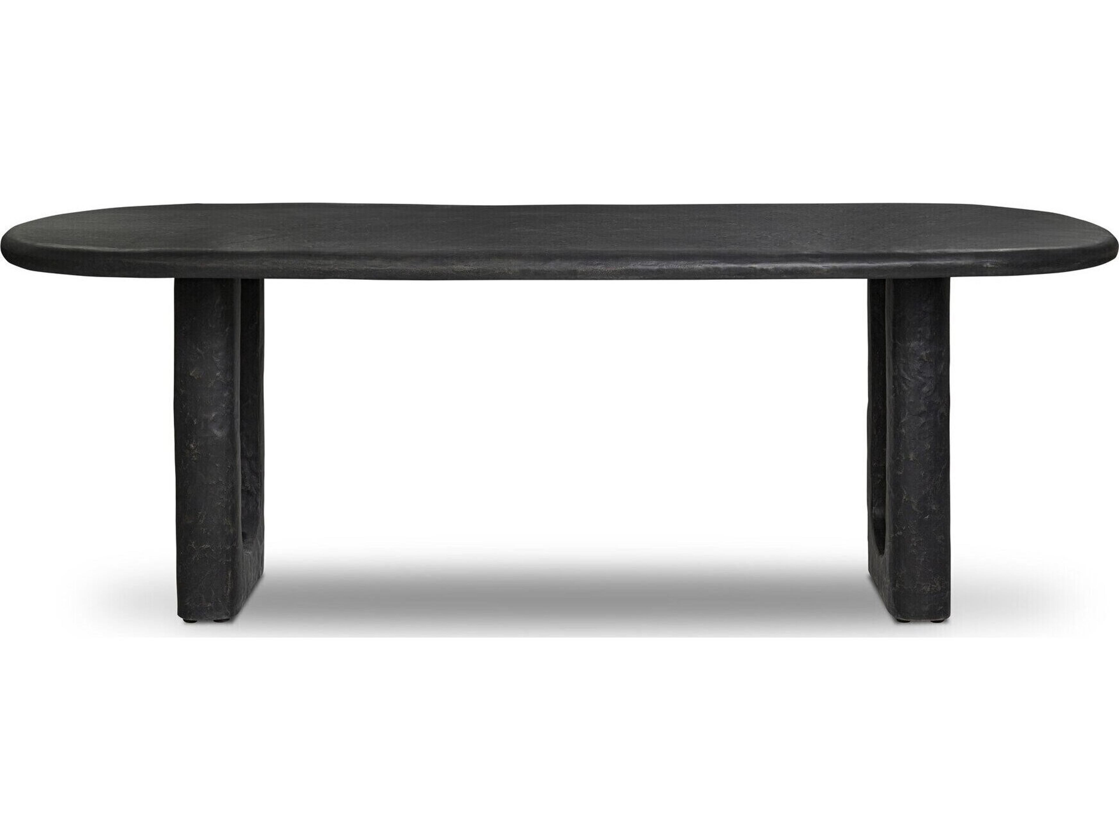 Four Hands Outdoor Obito Dining Table Obsidian Concrete