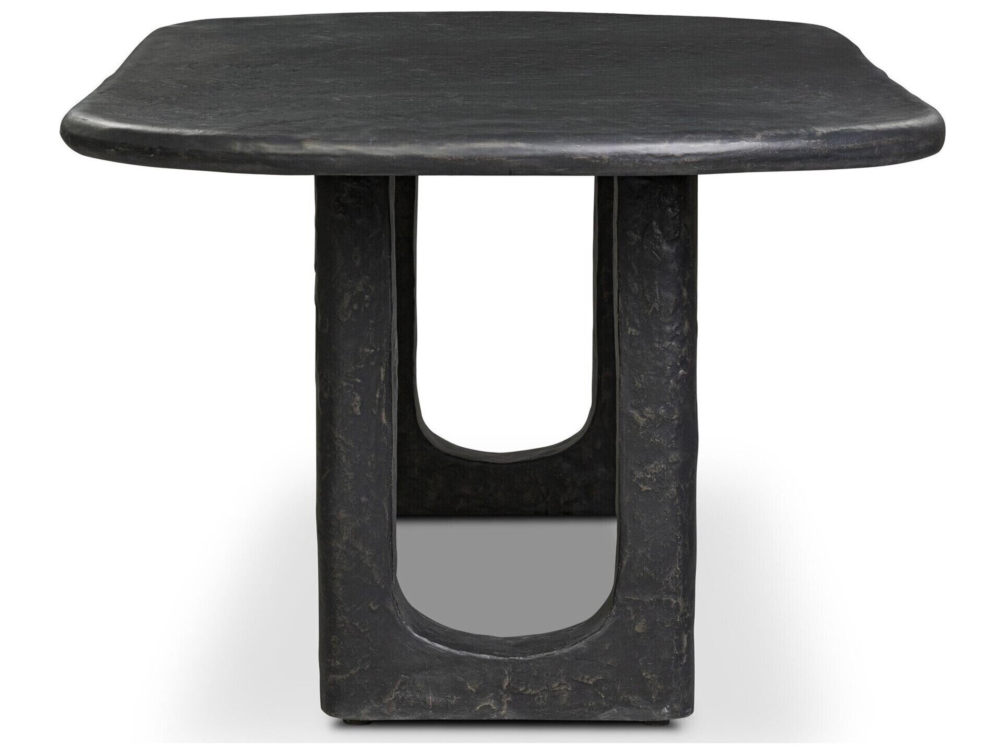 Four Hands Outdoor Obito Dining Table Obsidian Concrete