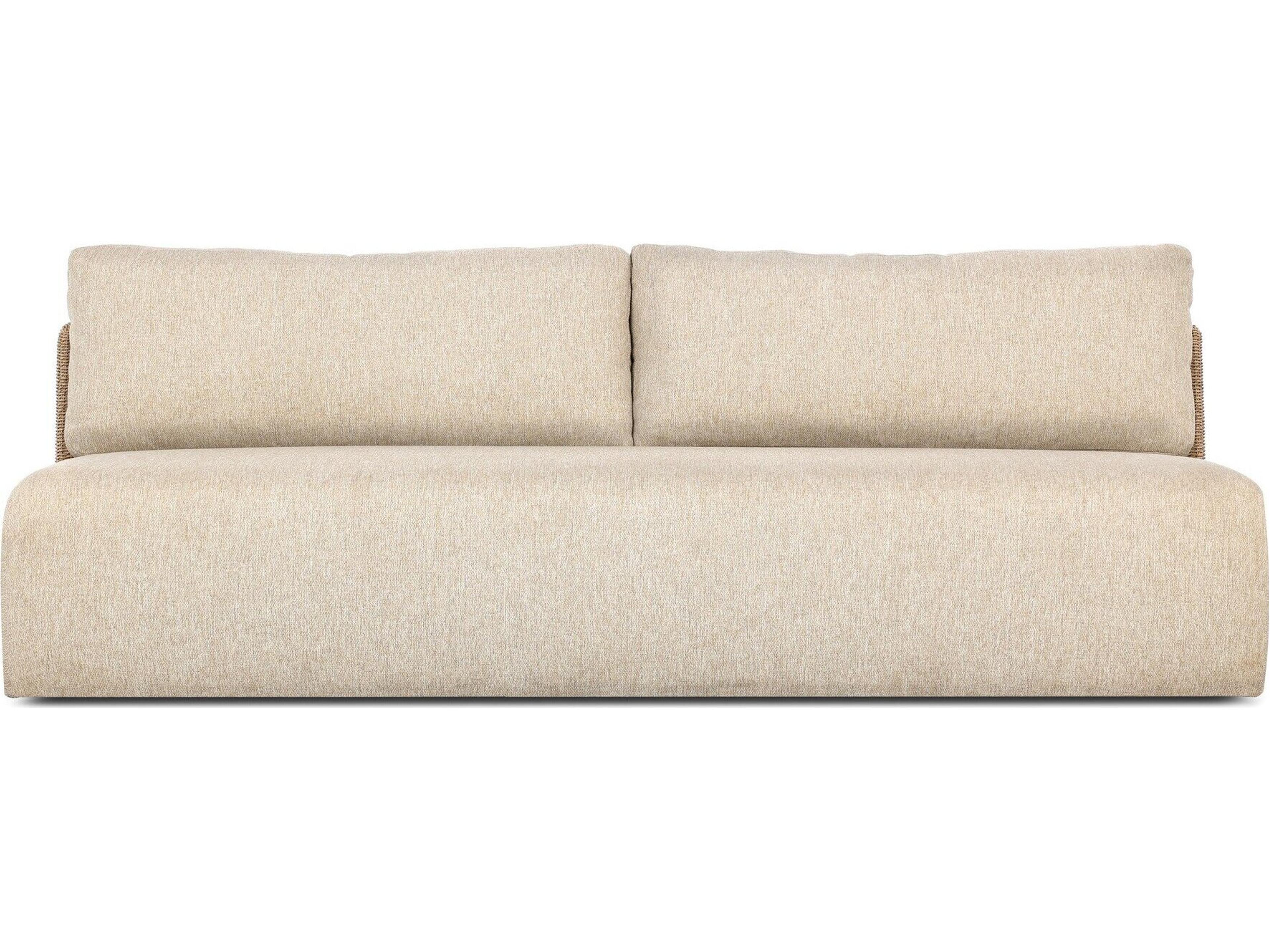 Four Hands Outdoor Sicilia Outdoor Woven Sofa Concha Beige