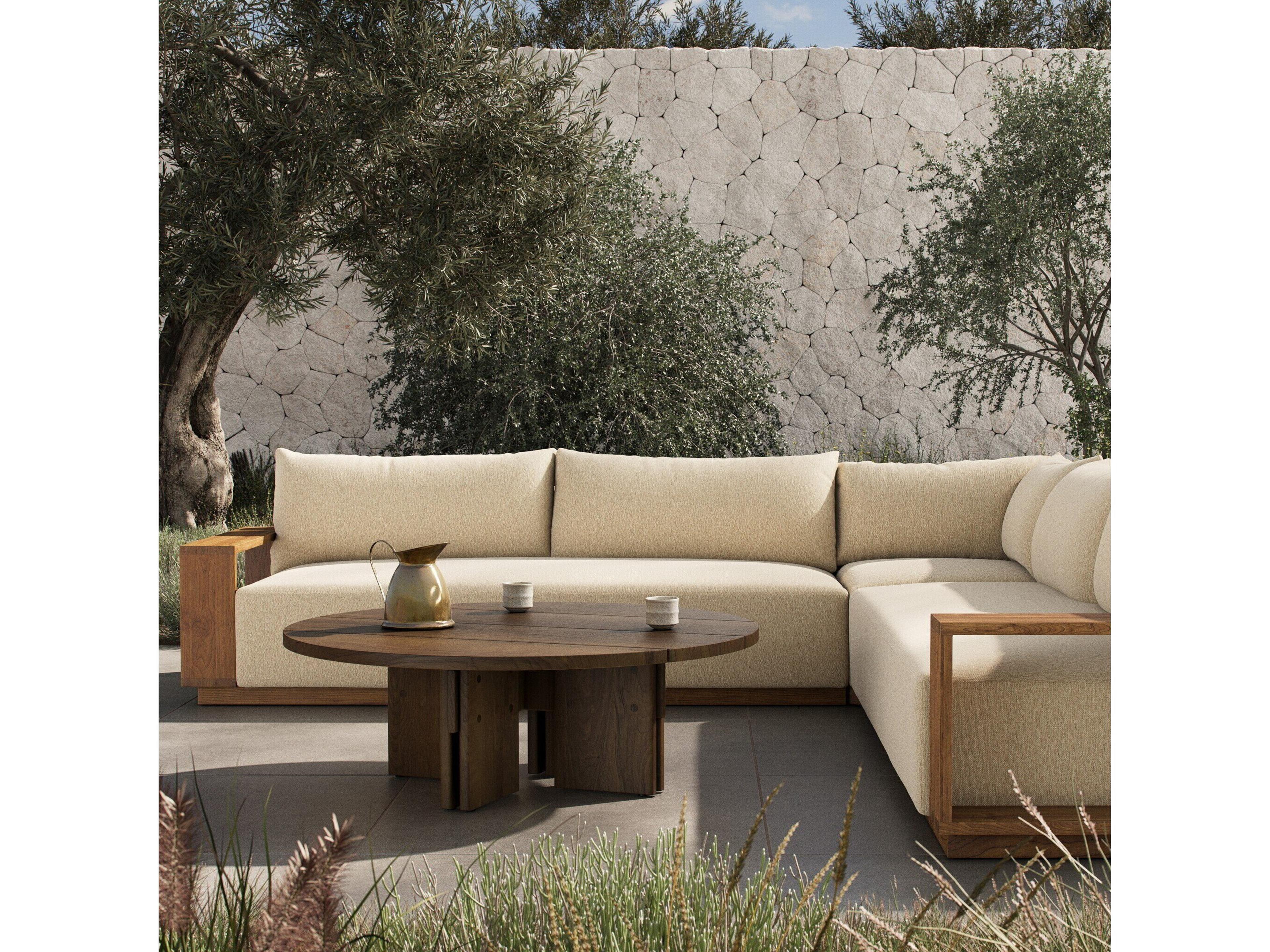 Four Hands Outdoor Branford Outdoor 3 Pc Sectional Ellor Beige