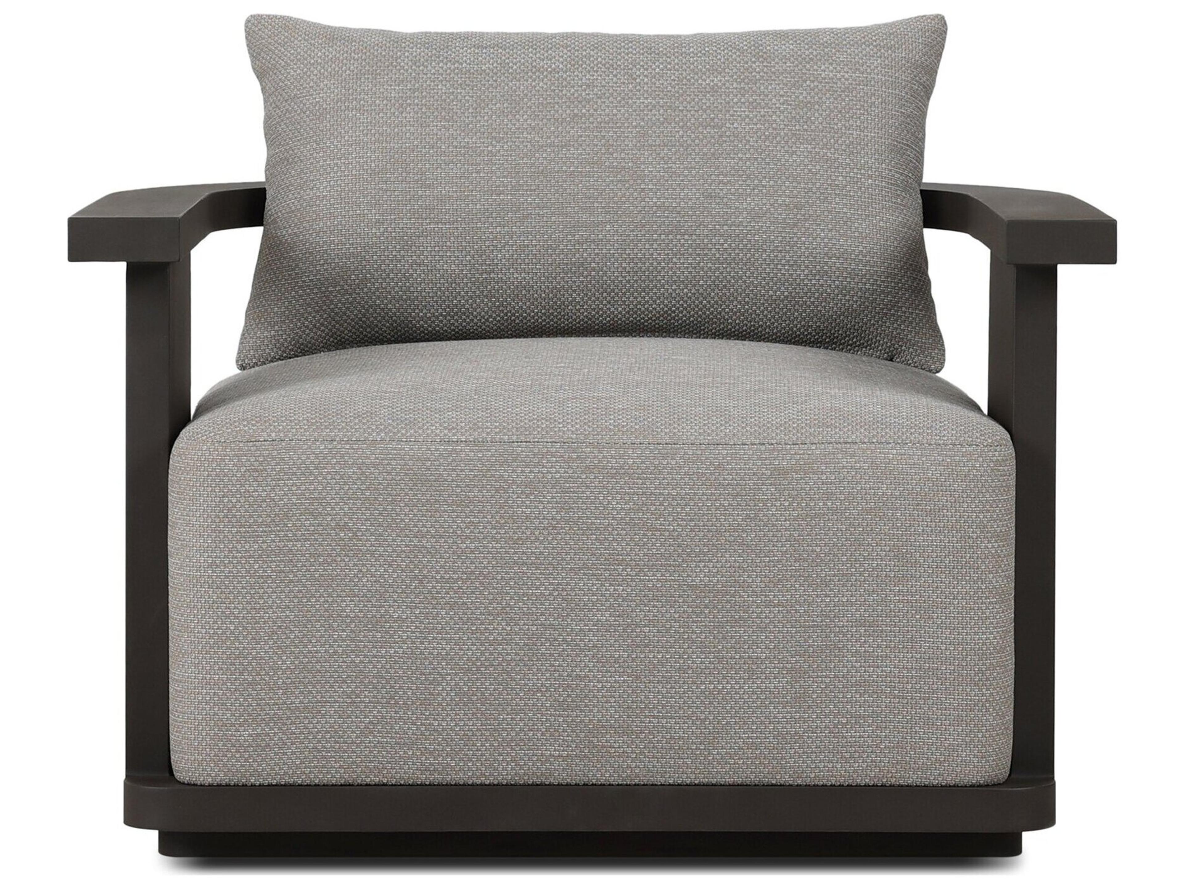 Four Hands Outdoor Tahana Outdoor Metal Swivel Chair Casa Grey