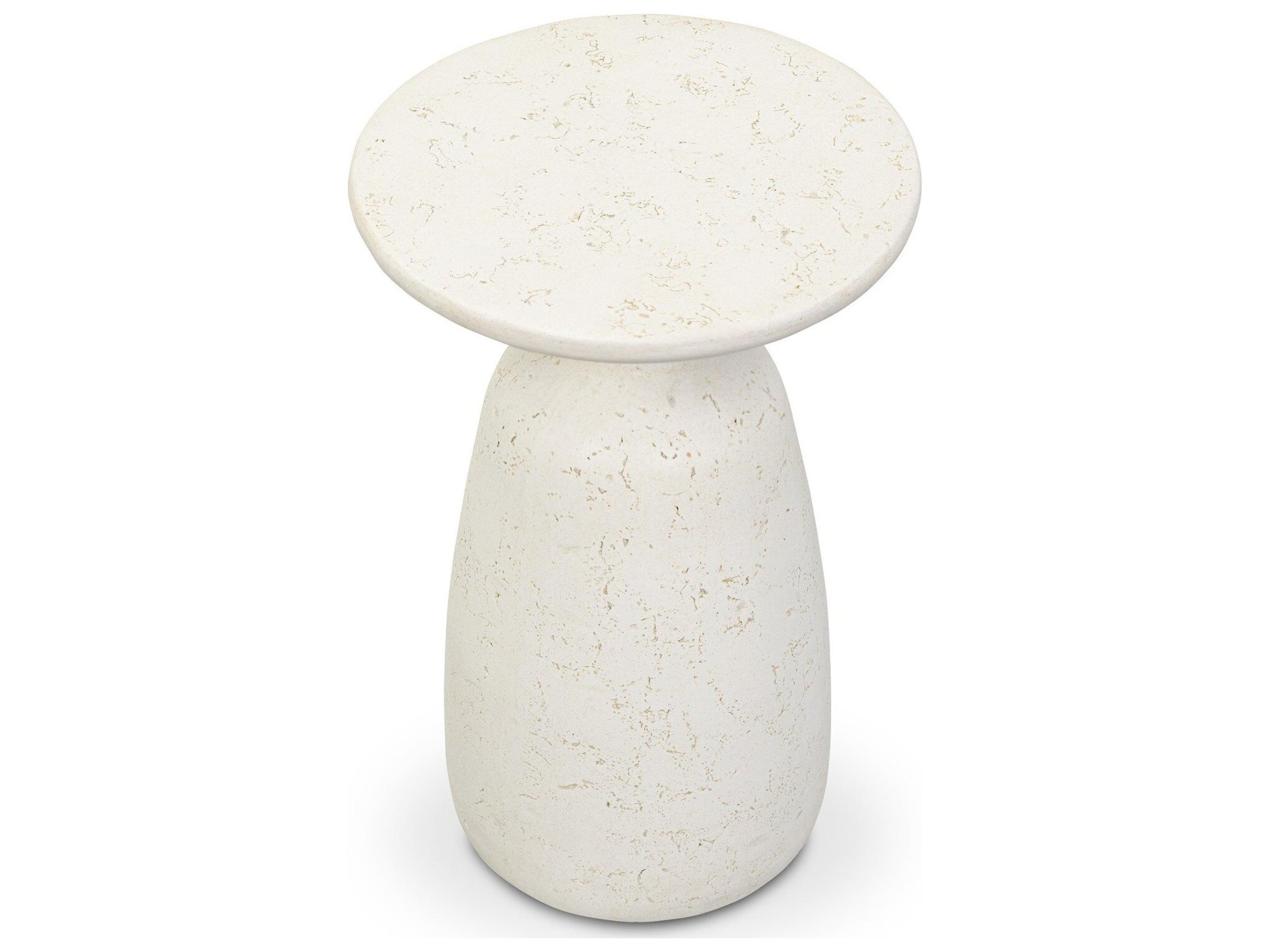 Four Hands Outdoor Ramara Outdoor Nesting End Table Aged White Concrete