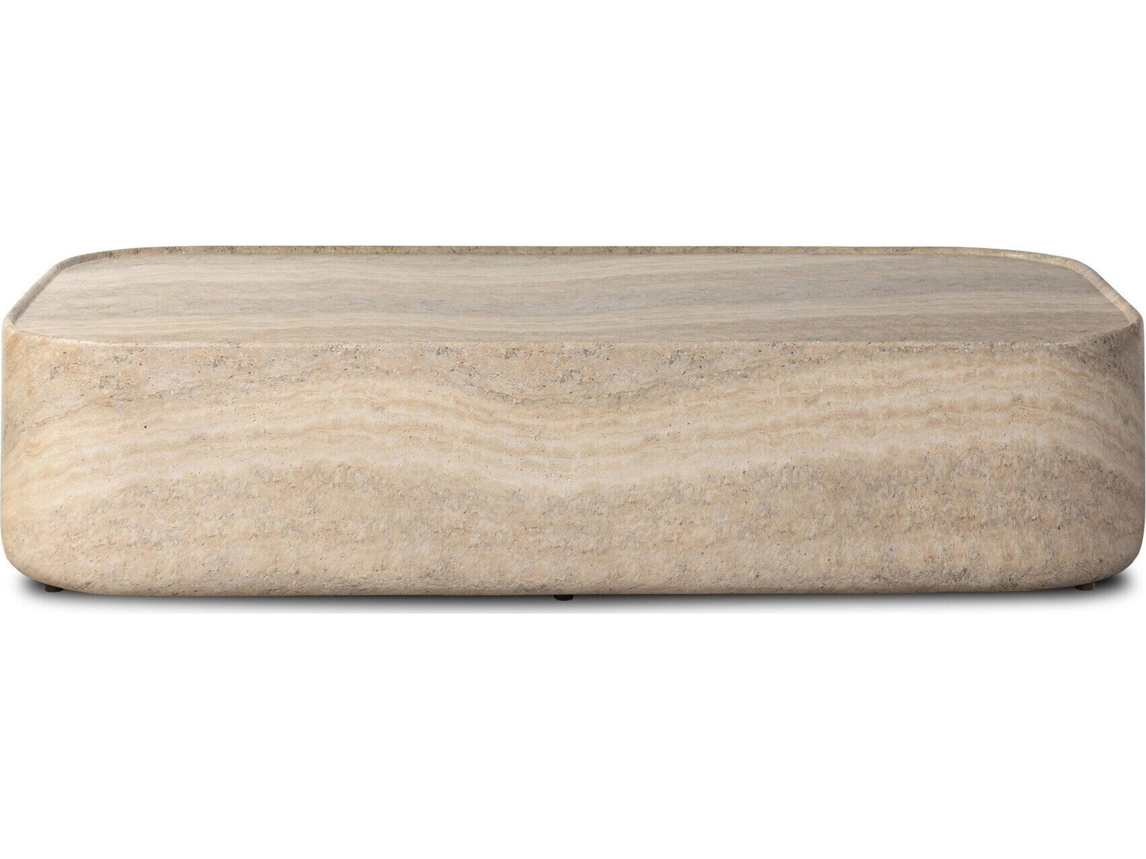 Four Hands Outdoor Manor Outdoor Coffee Table - Textured Sandy Grey