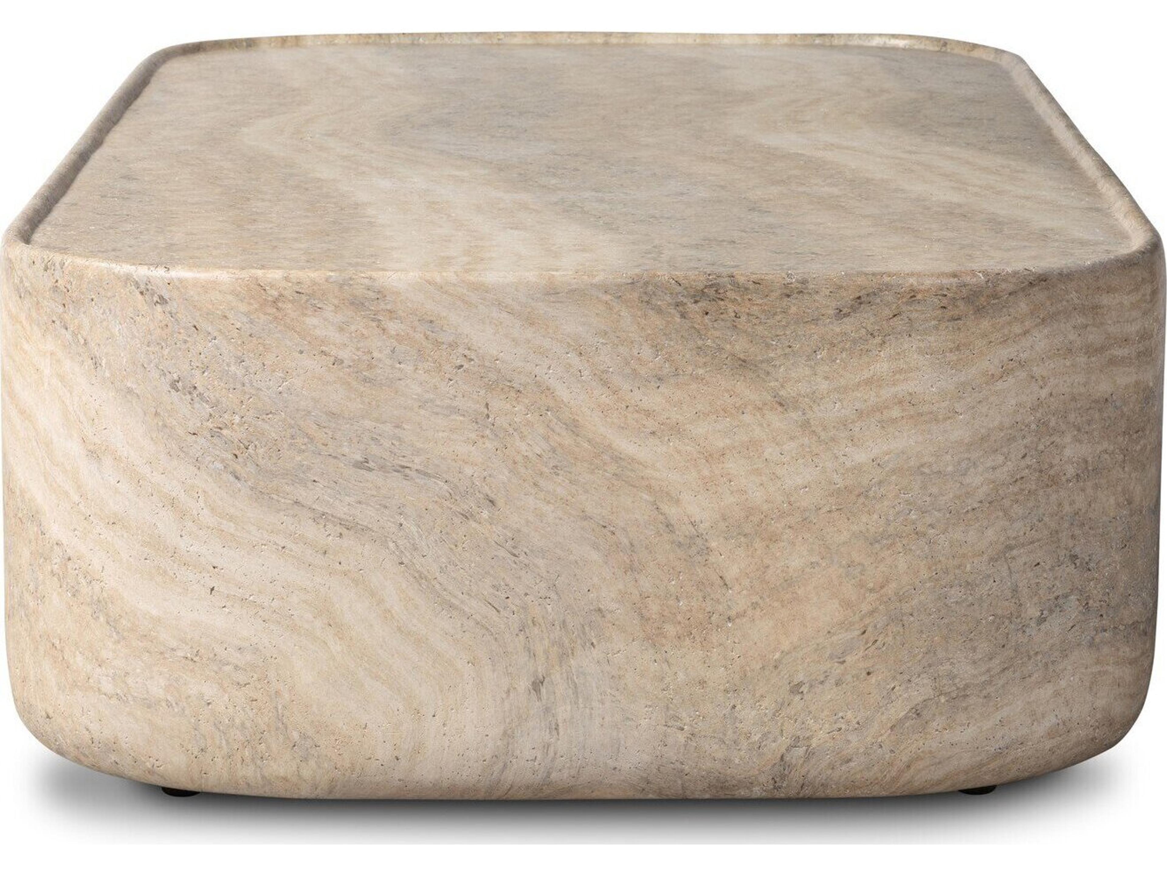 Four Hands Outdoor Manor Outdoor Coffee Table - Textured Sandy Grey