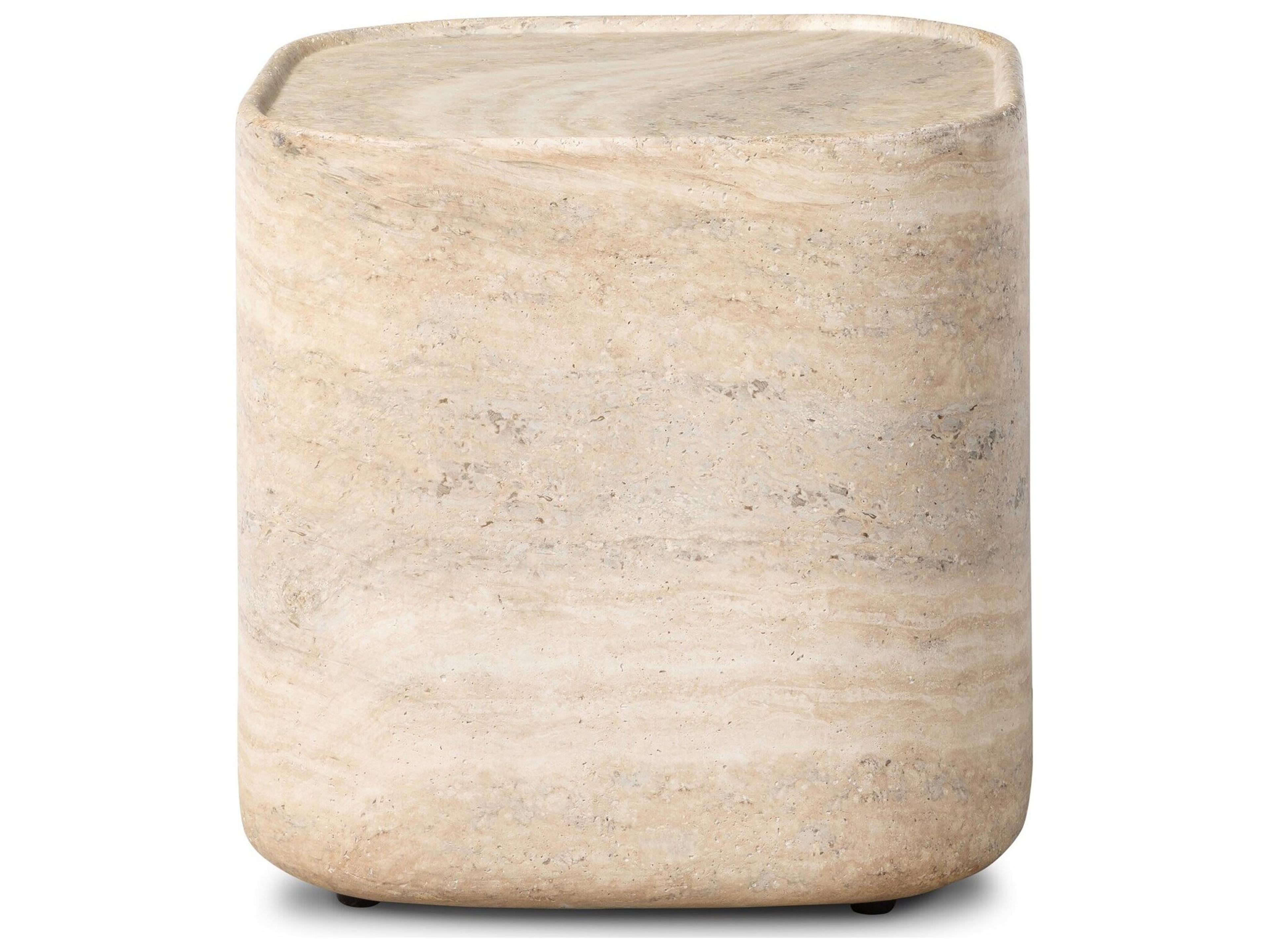 Four Hands Outdoor Manor Outdoor End Table - Textured Sandy Grey