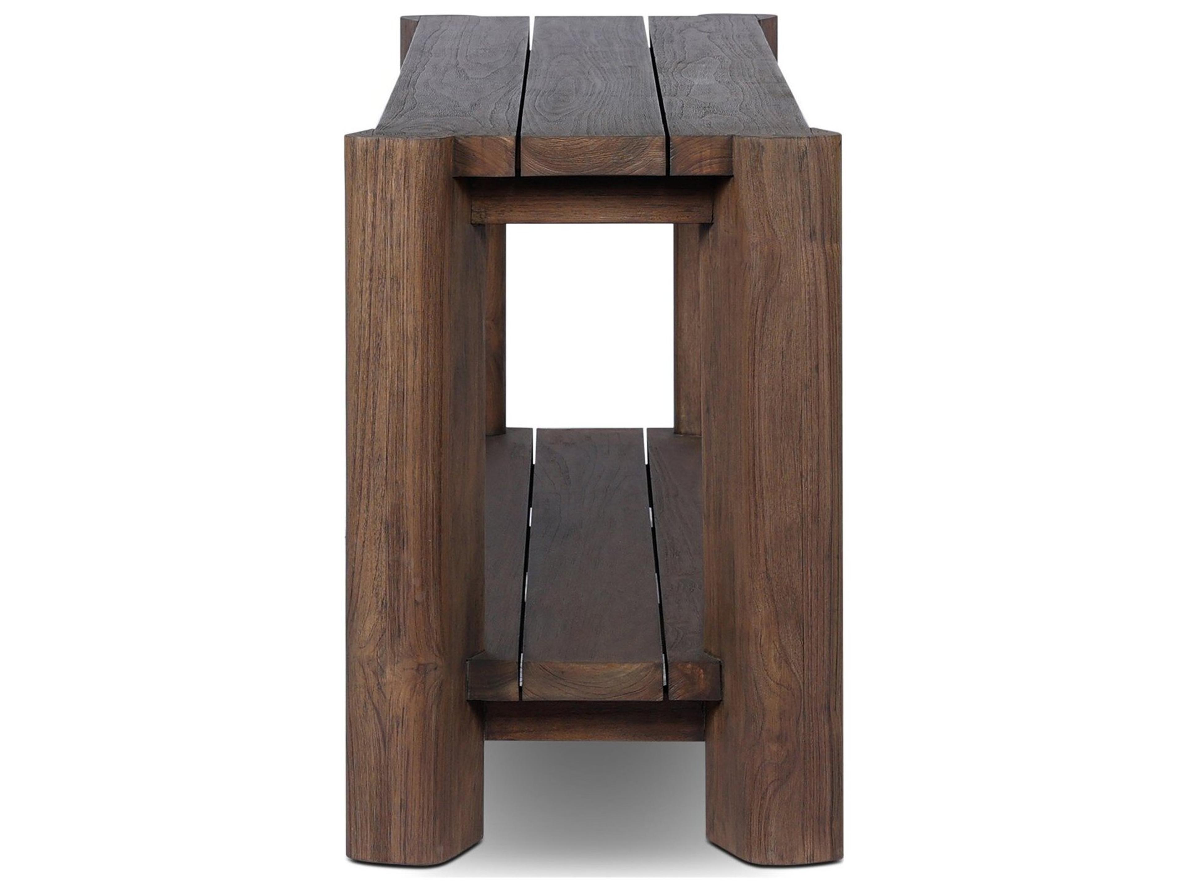 Four Hands Outdoor Soho Outdoor Console Table - Stained Saddle Brown