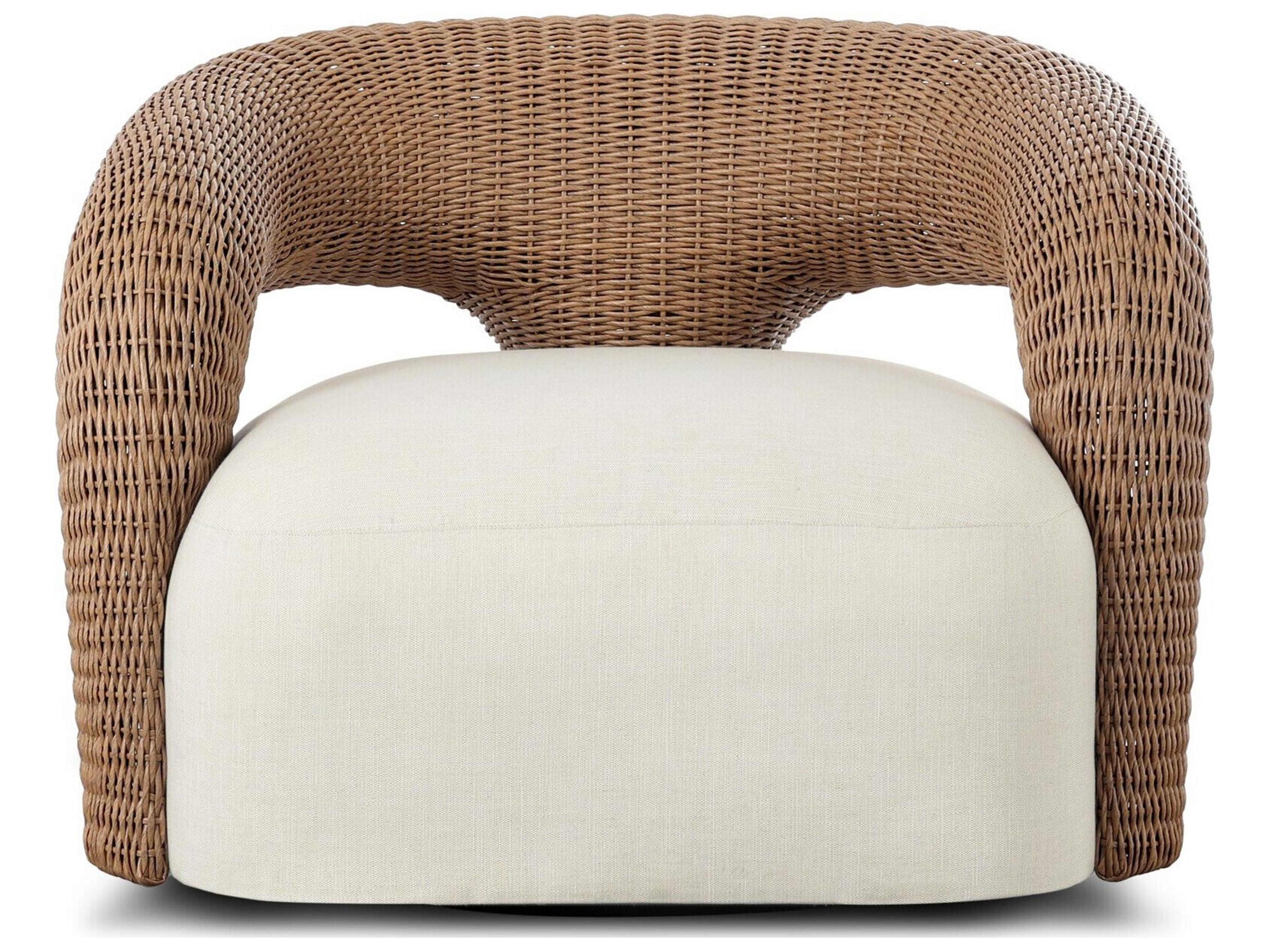 Four Hands Outdoor Mazie Outdoor Swivel Chair - Vergo Cream