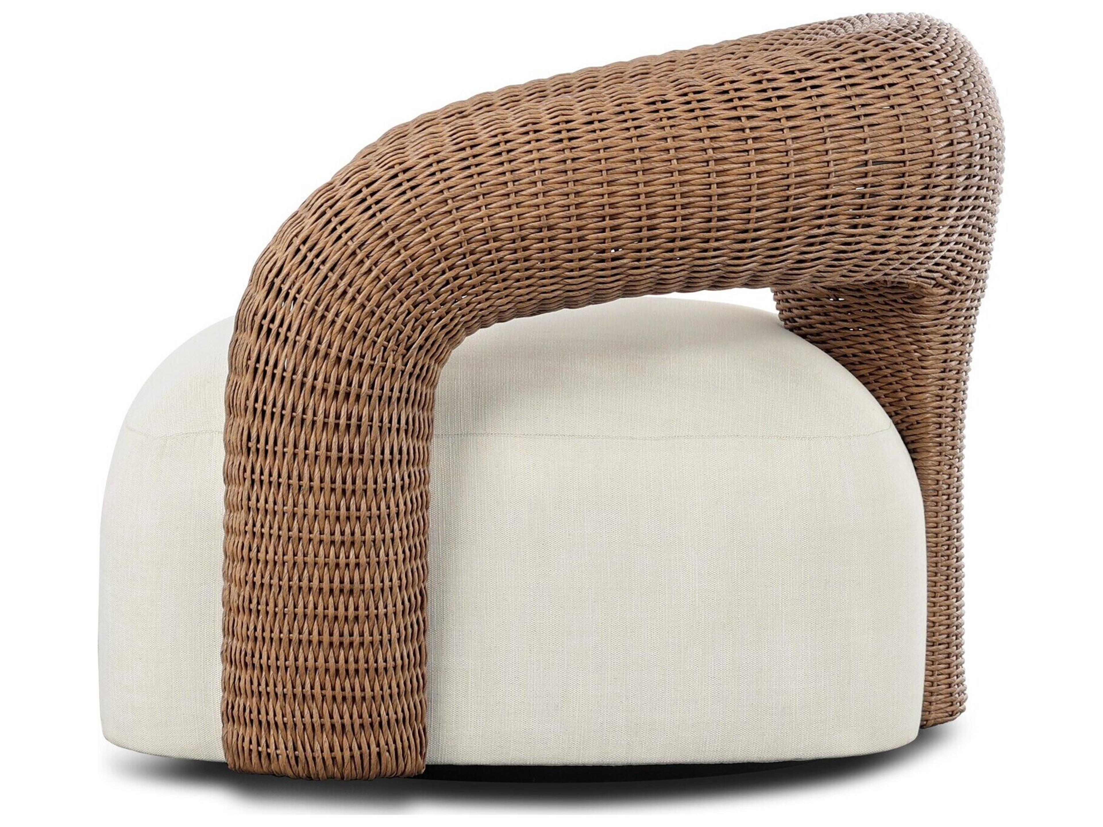 Four Hands Outdoor Mazie Outdoor Swivel Chair - Vergo Cream