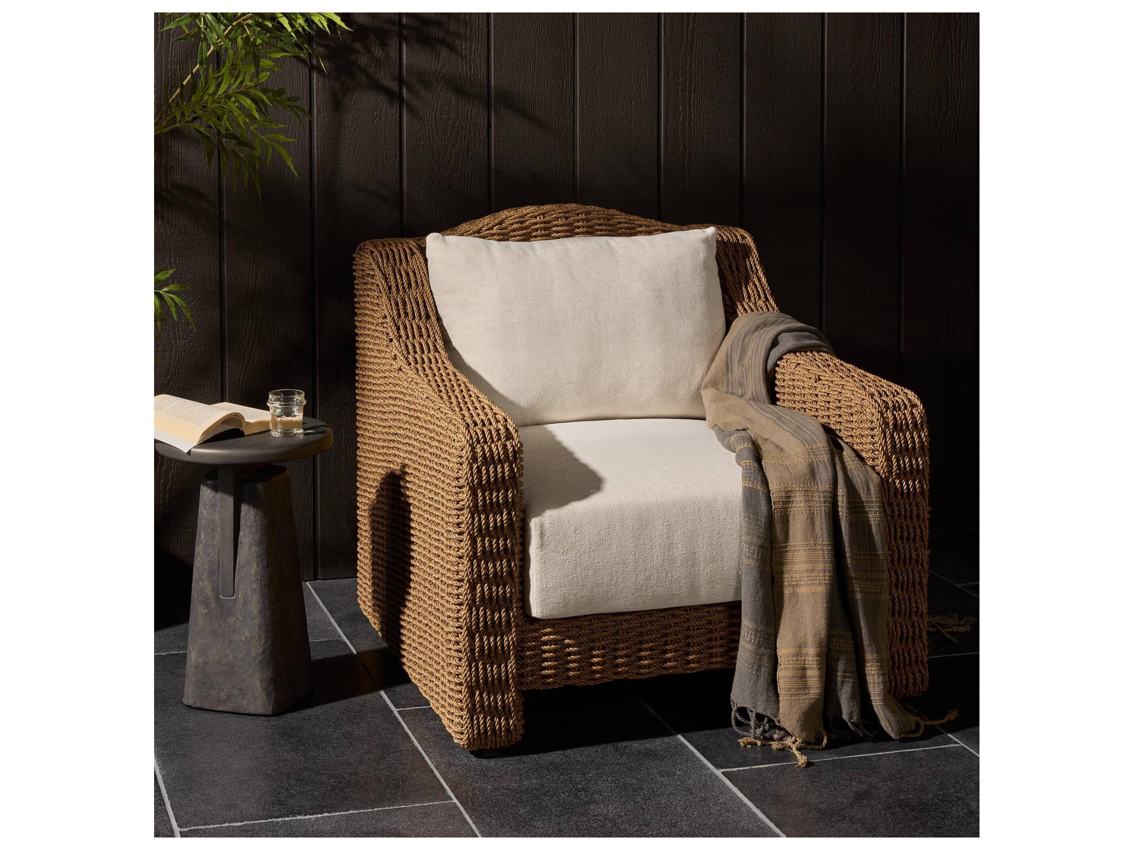 Four Hands Outdoor Marina Outdoor Chair - Alessi Linen