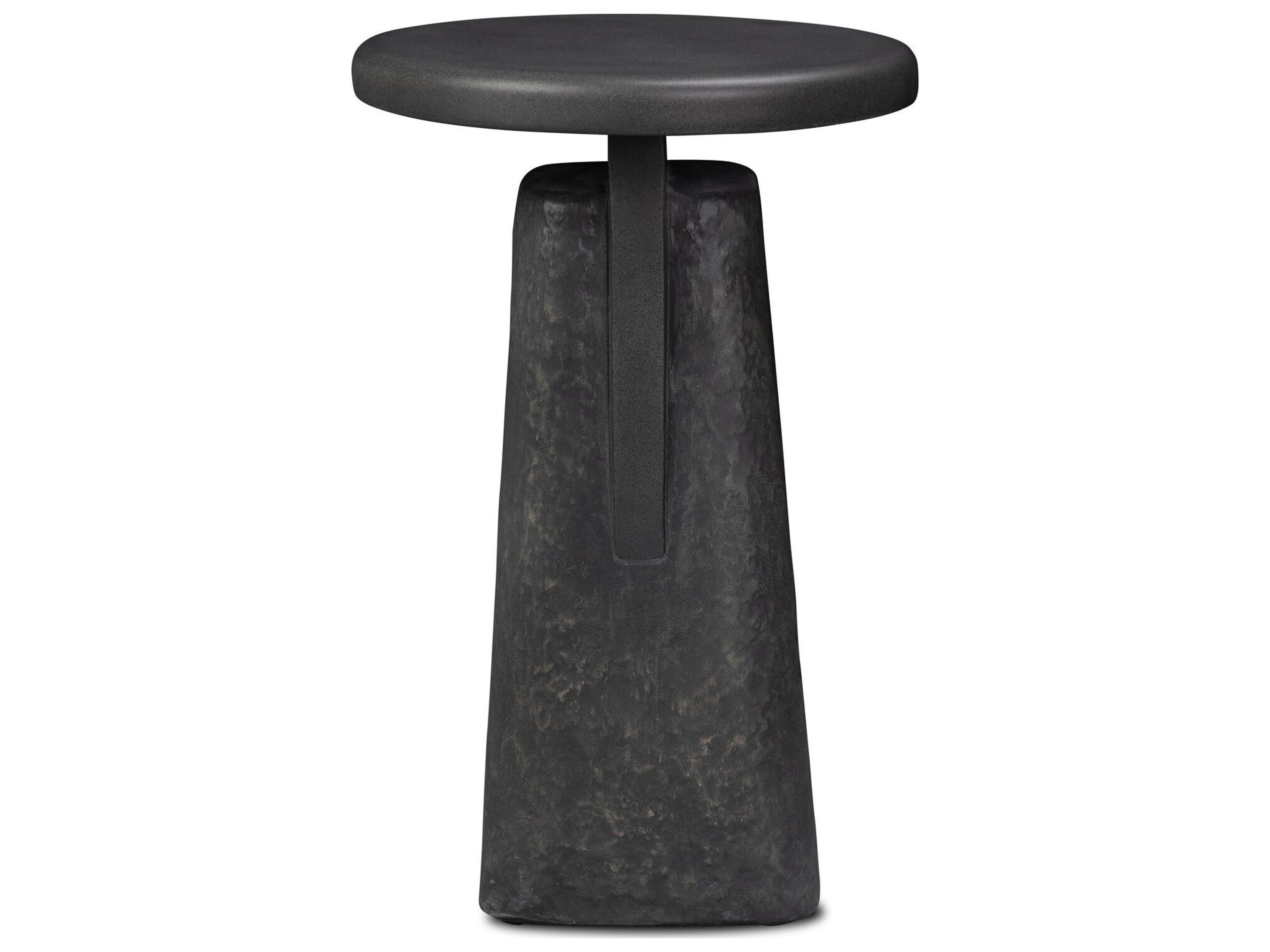 Four Hands Outdoor Daro Outdoor End Table - Charcoal Concrete